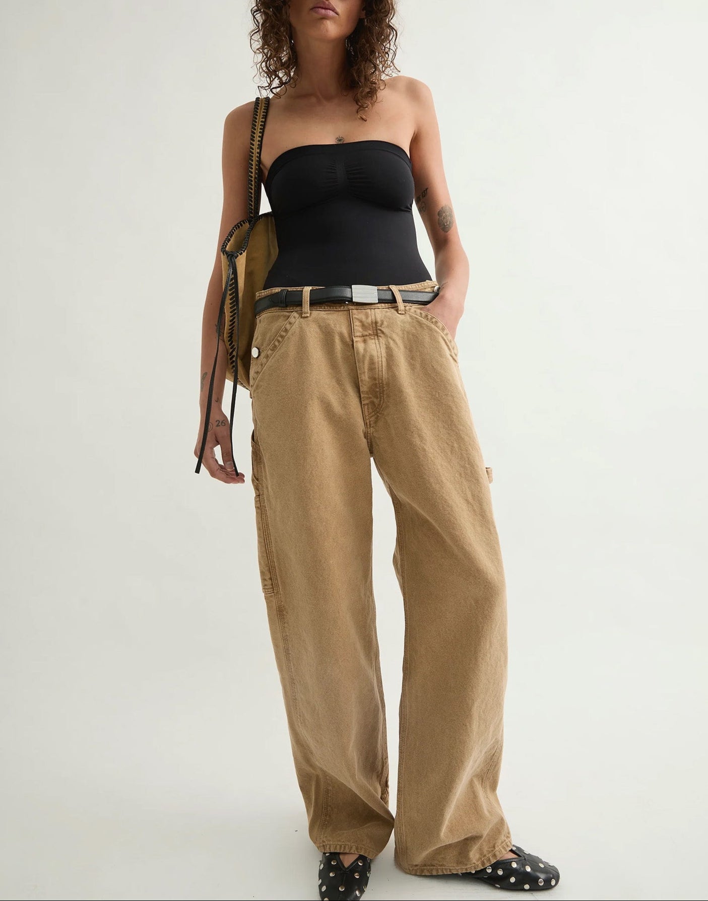 LAURENCE BRAS Jeans Carpenter Havane