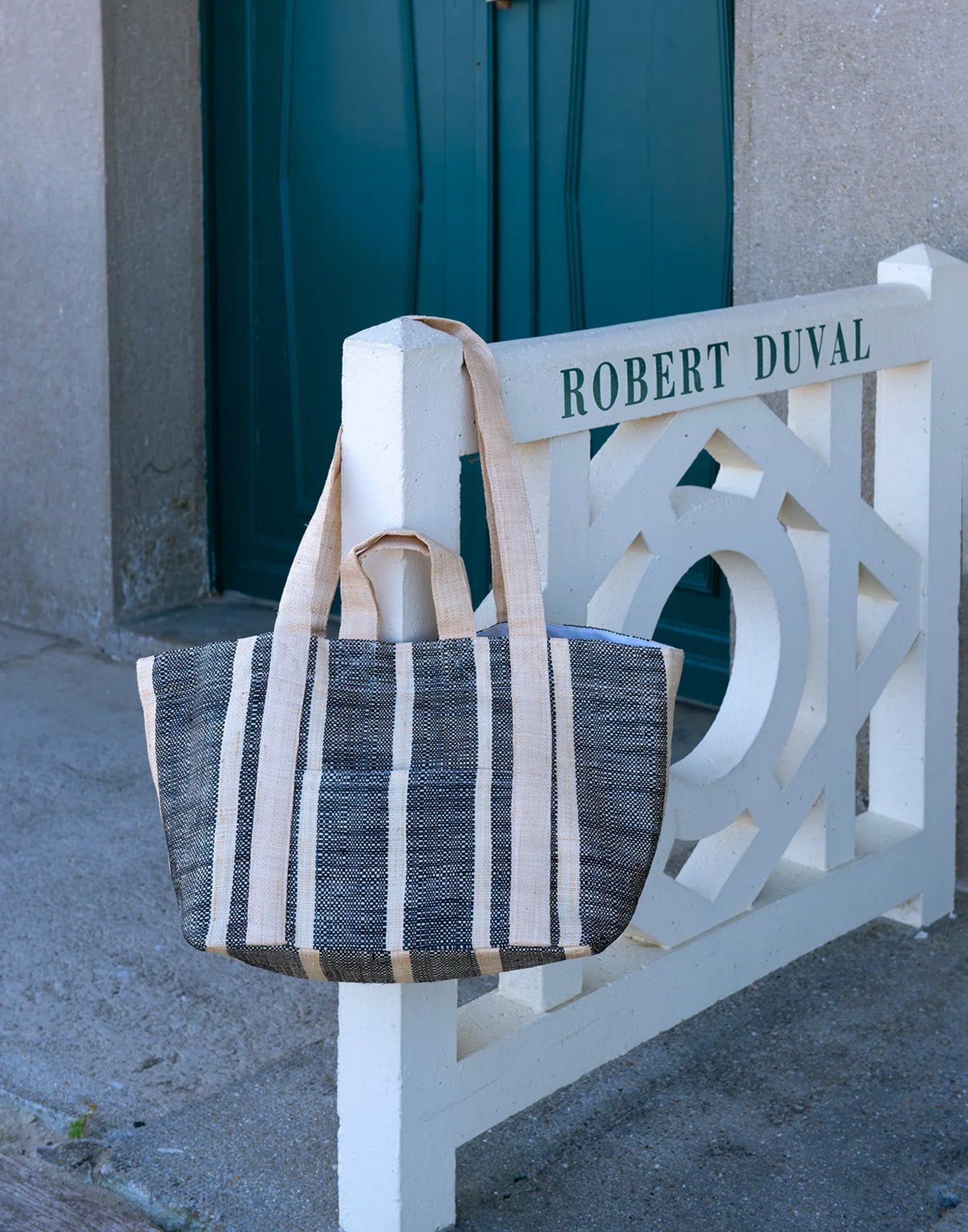 MAISON N.H PARIS Borsa MNH Shopping in Raffia Naturale Naturel/Noir