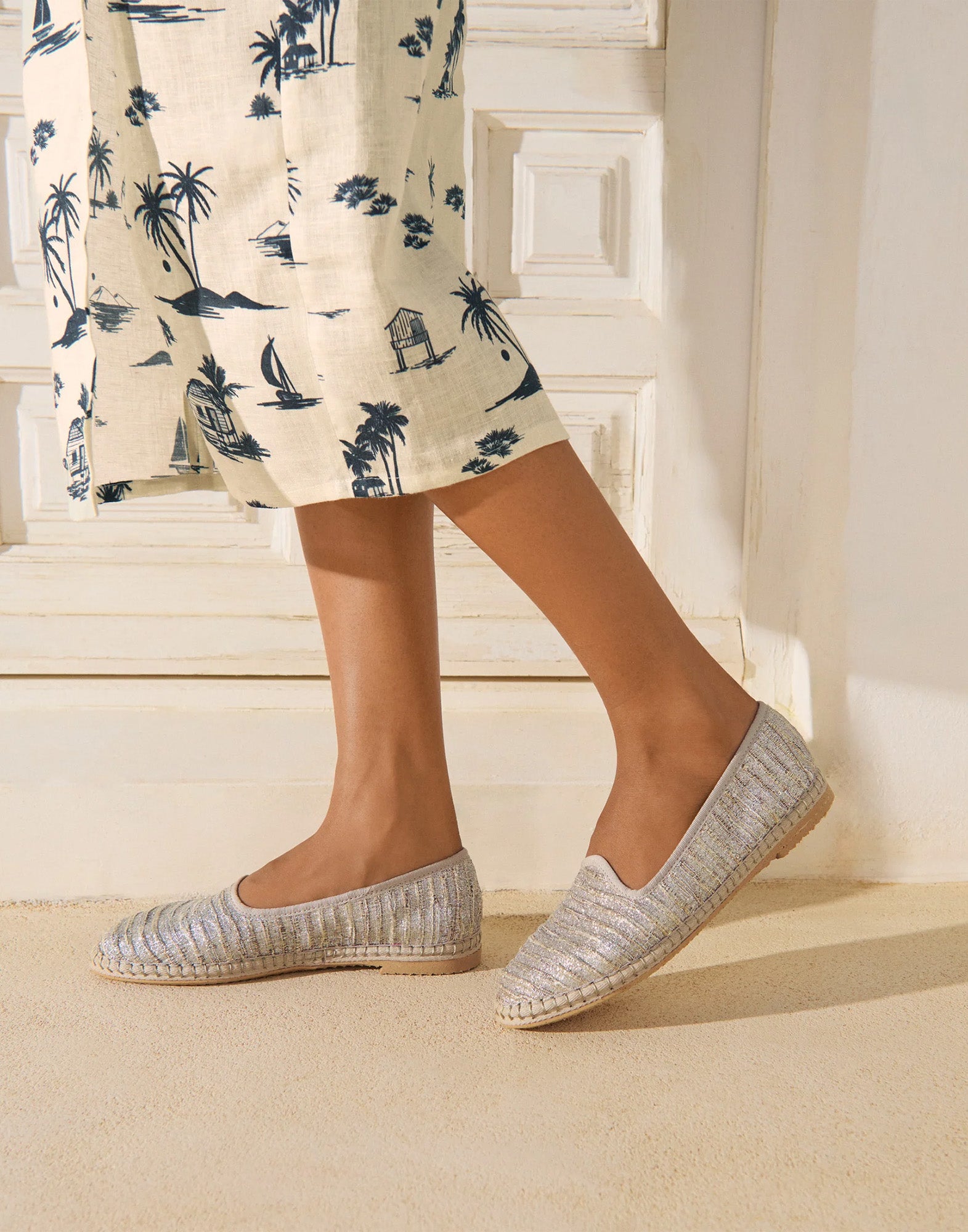 MANEBI Friulane in Cotone Lurex Monaco