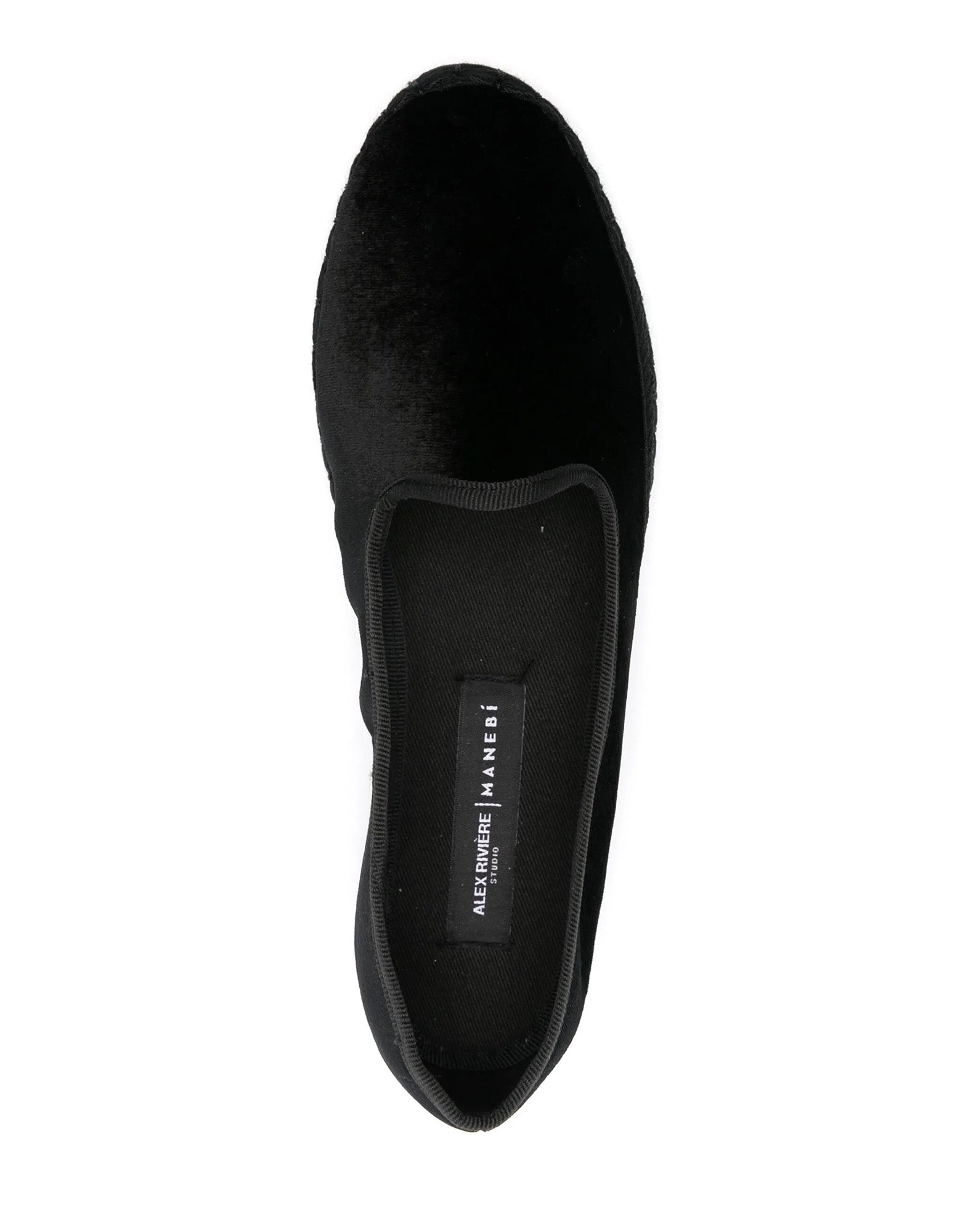 MANEBI X ALEX RIVIÈRE Friulane Demi in Velluto di Seta Black