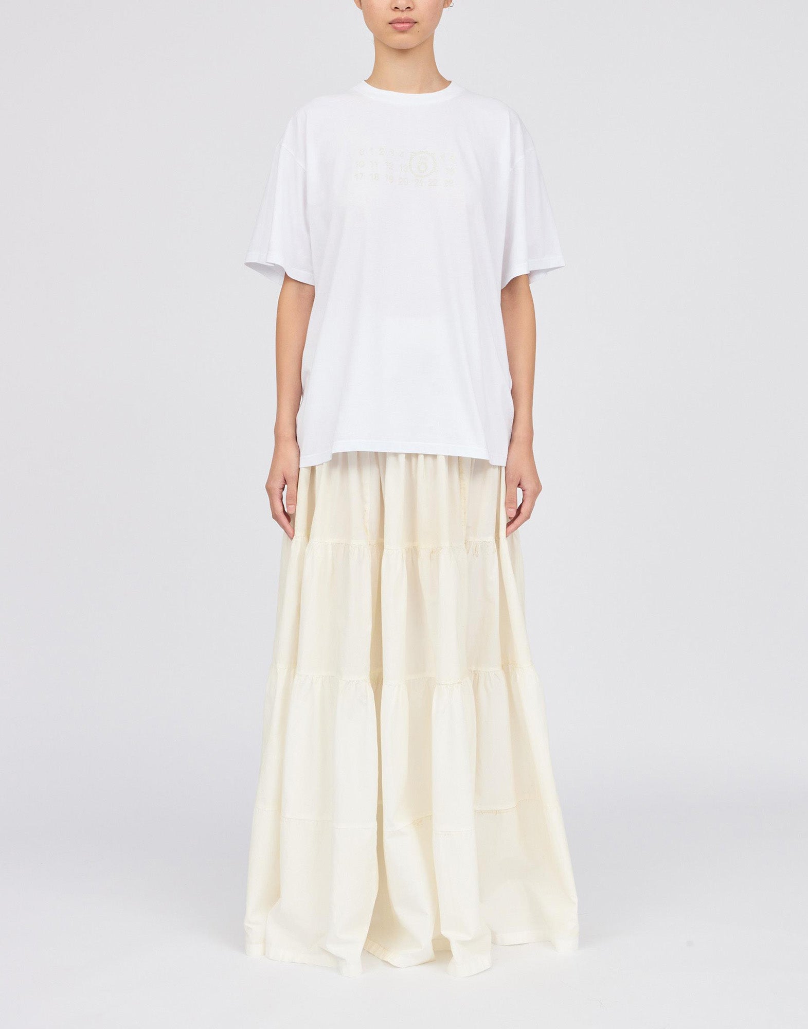 MM6 MAISON MARGIELA T-shirt con Numeric Logo Bianca