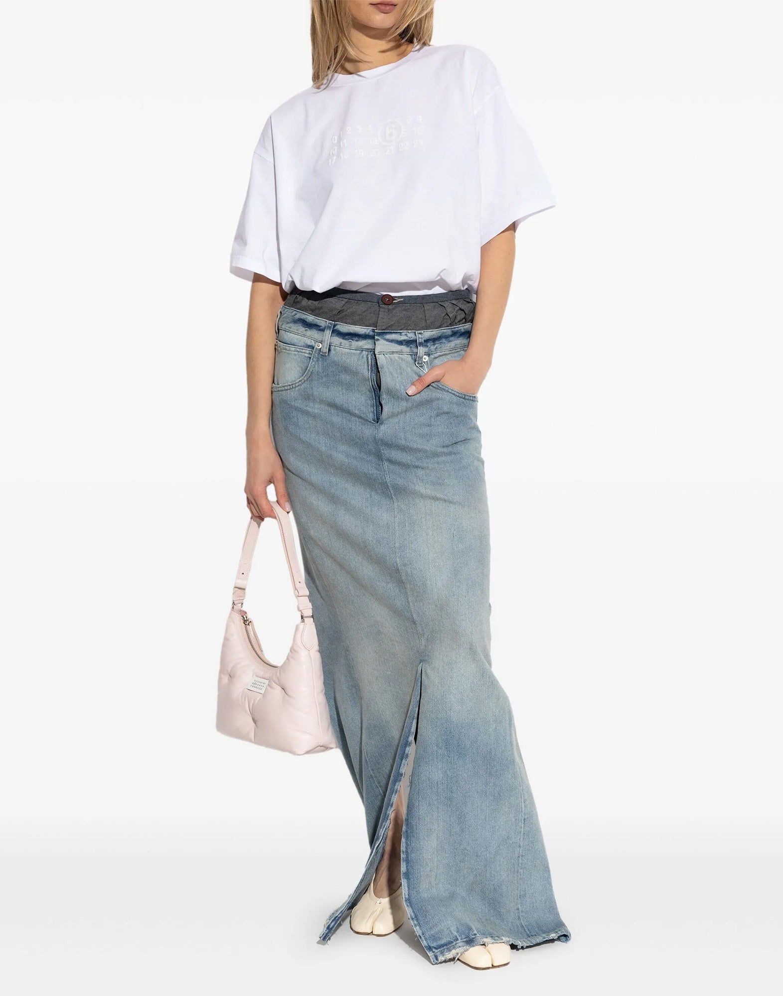 MM6 MAISON MARGIELA T-shirt con Numeric Logo Bianca