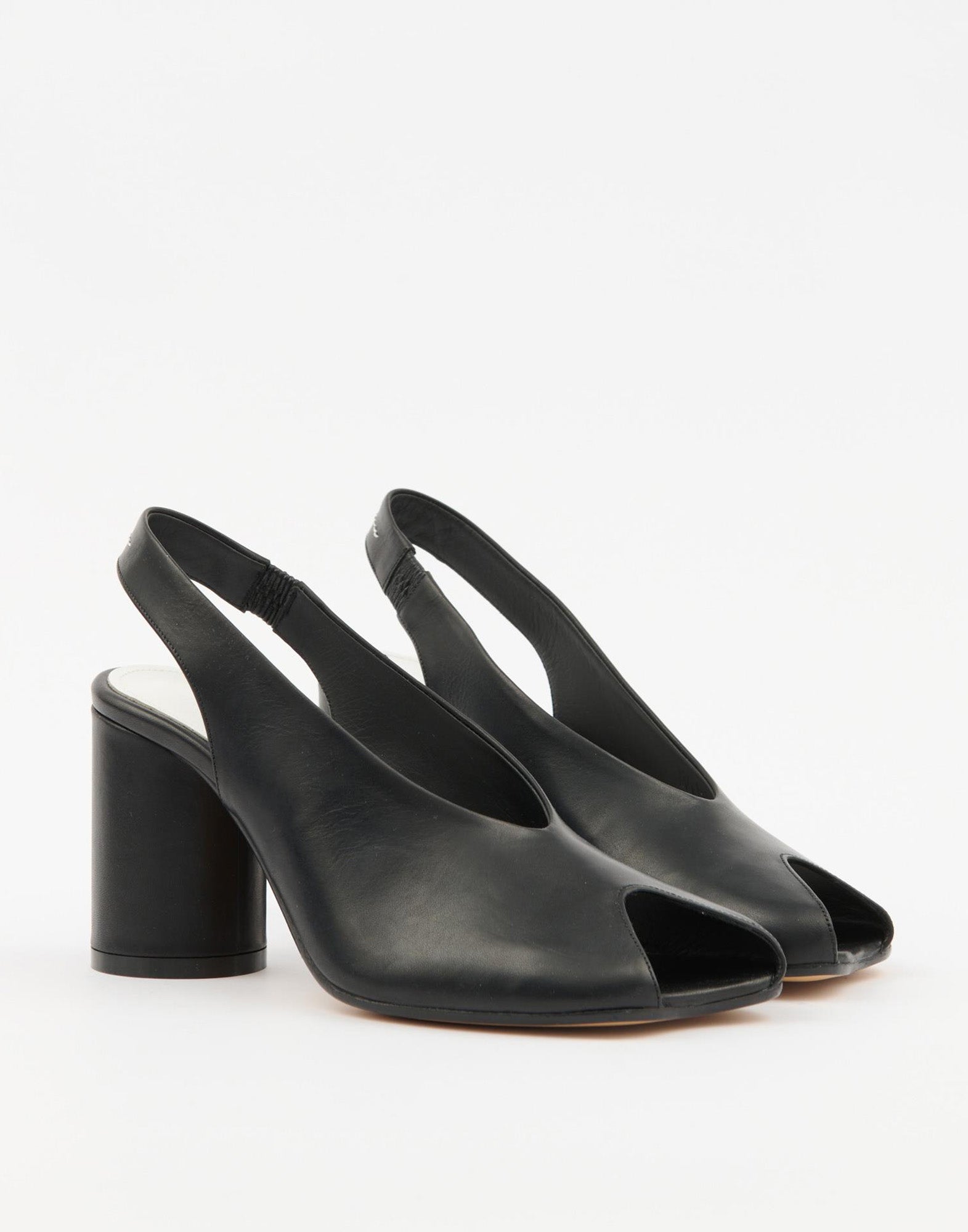 MM6 MAISON MARGIELA Sandali Anatomic con Tacco in Pelle Nera