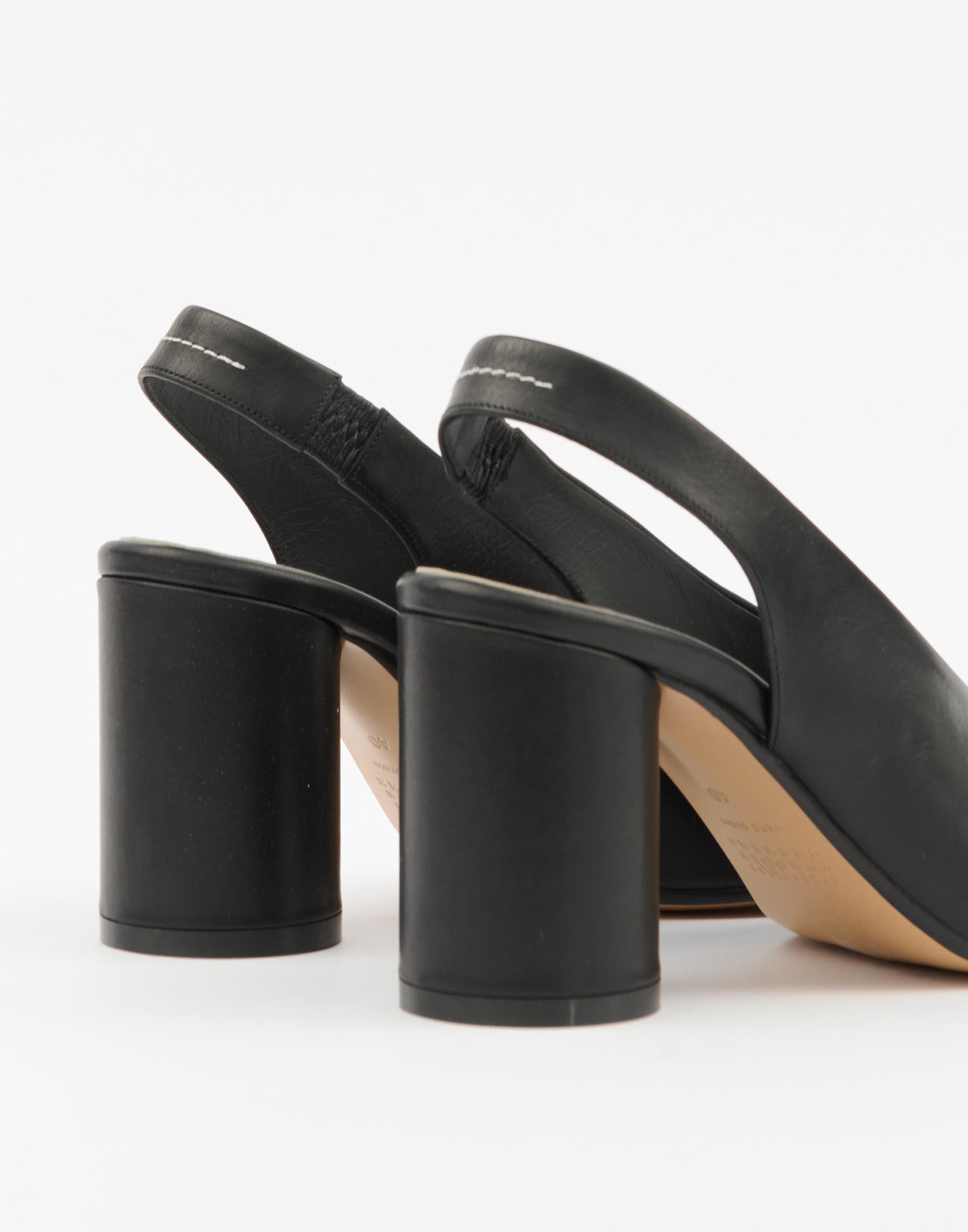 MM6 MAISON MARGIELA Sandali Anatomic con Tacco in Pelle Nera