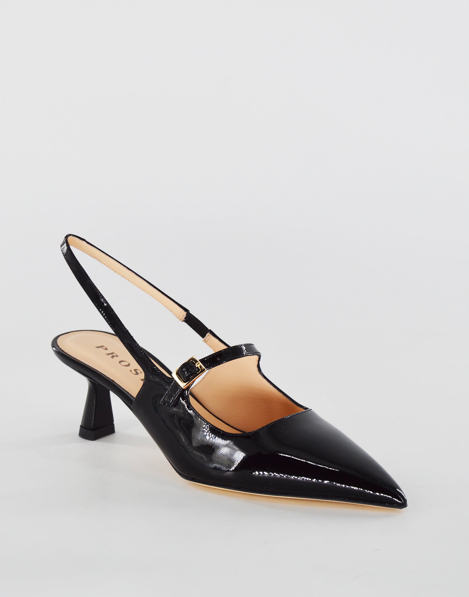 PROSPERINE Chanel a Punta in Vernice Nero