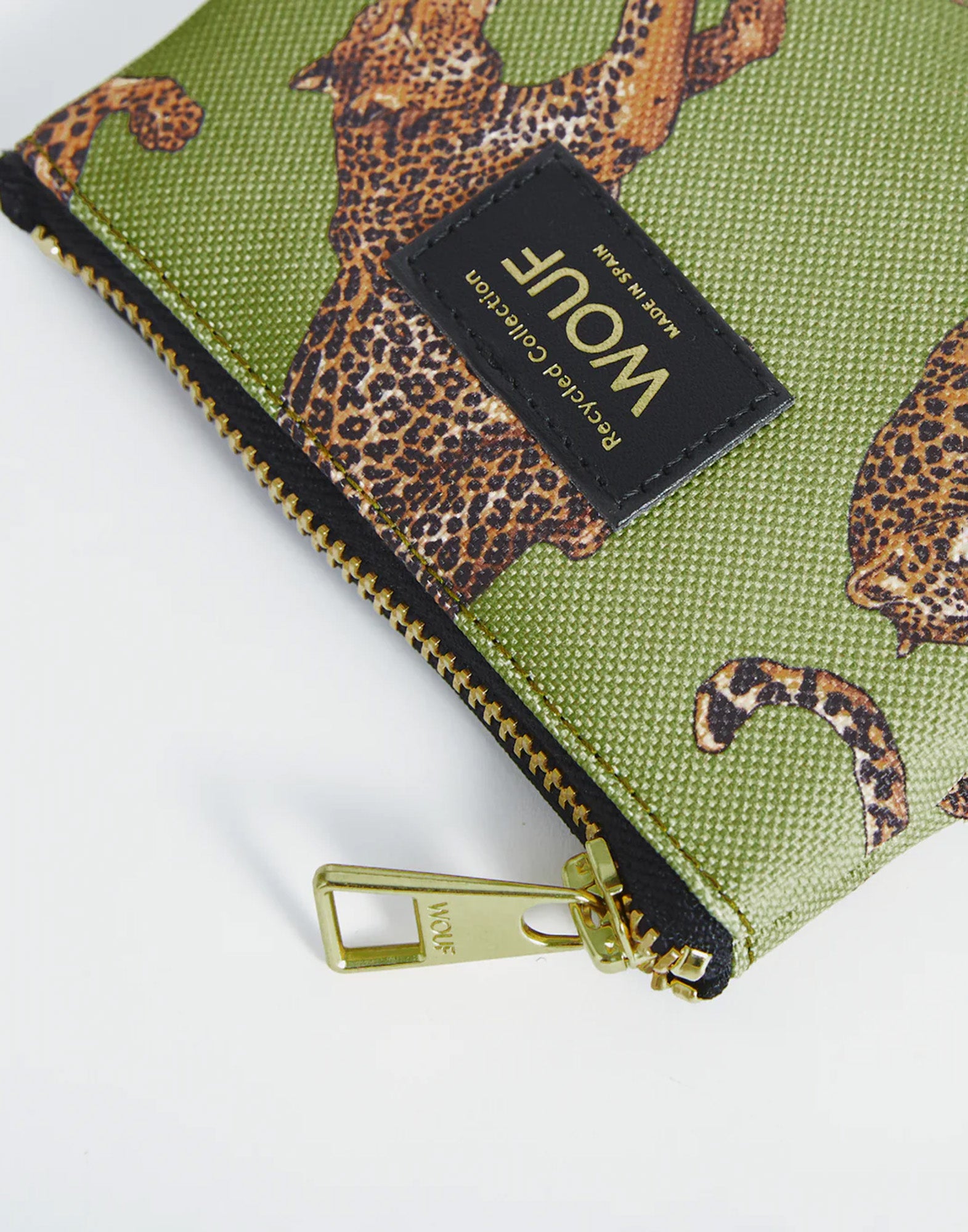 WOUF Pochette Piccola Olive Leopard