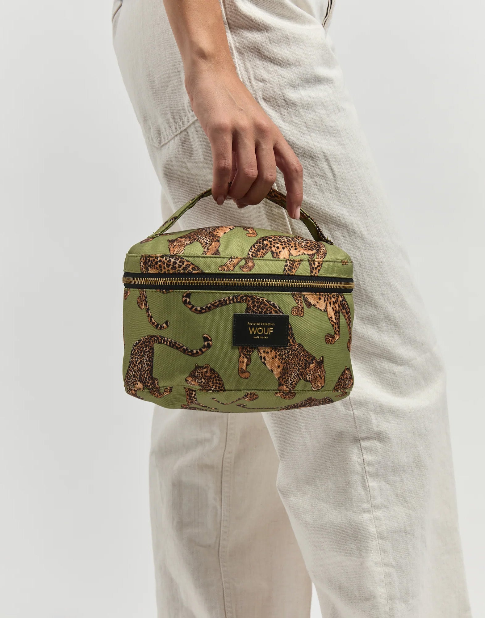 WOUF Vanity Bag Olive Leopard