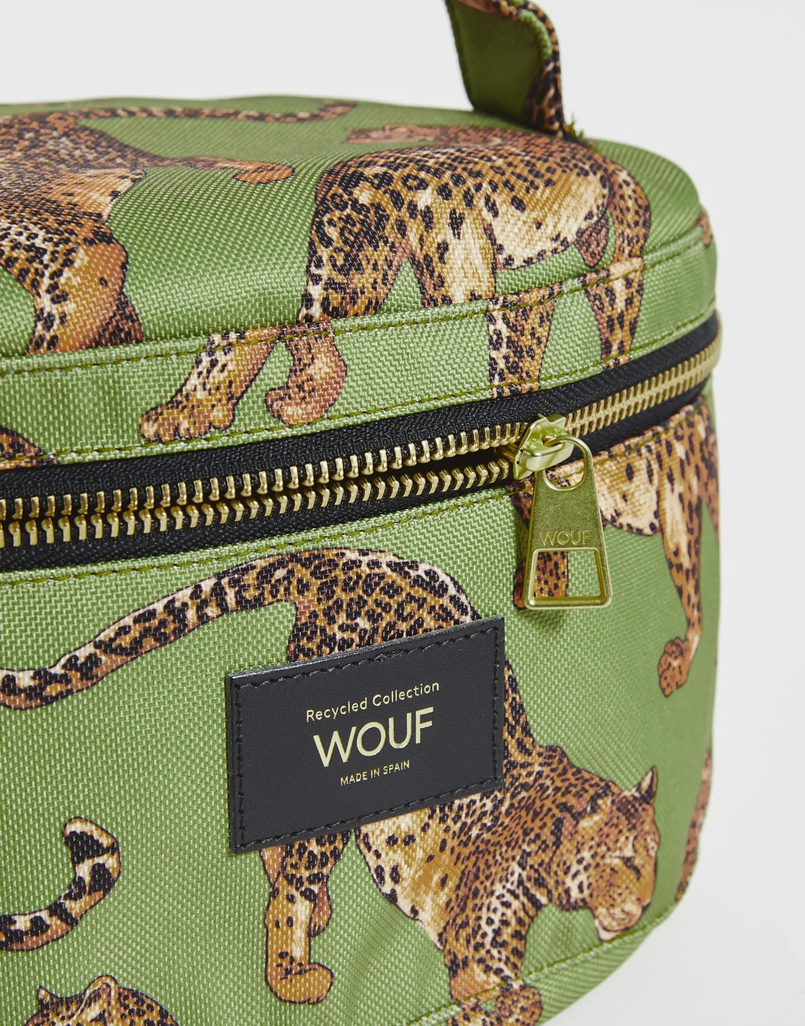 WOUF Vanity Bag Olive Leopard