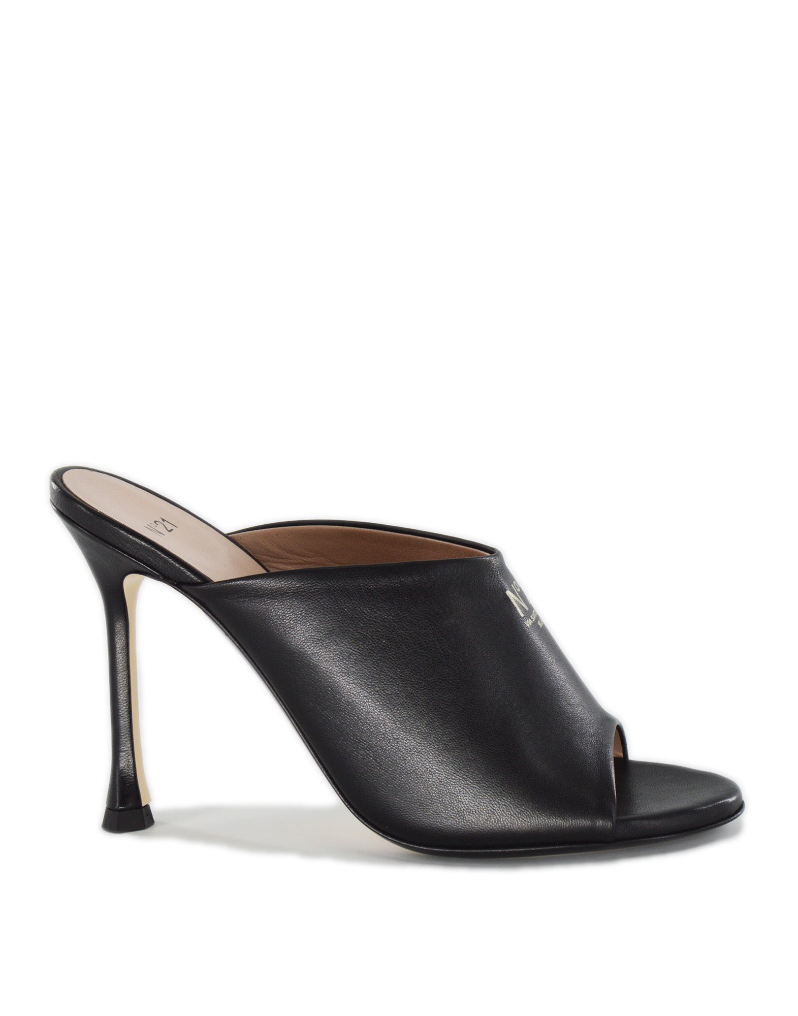 N°21 Mules con Logo Neri