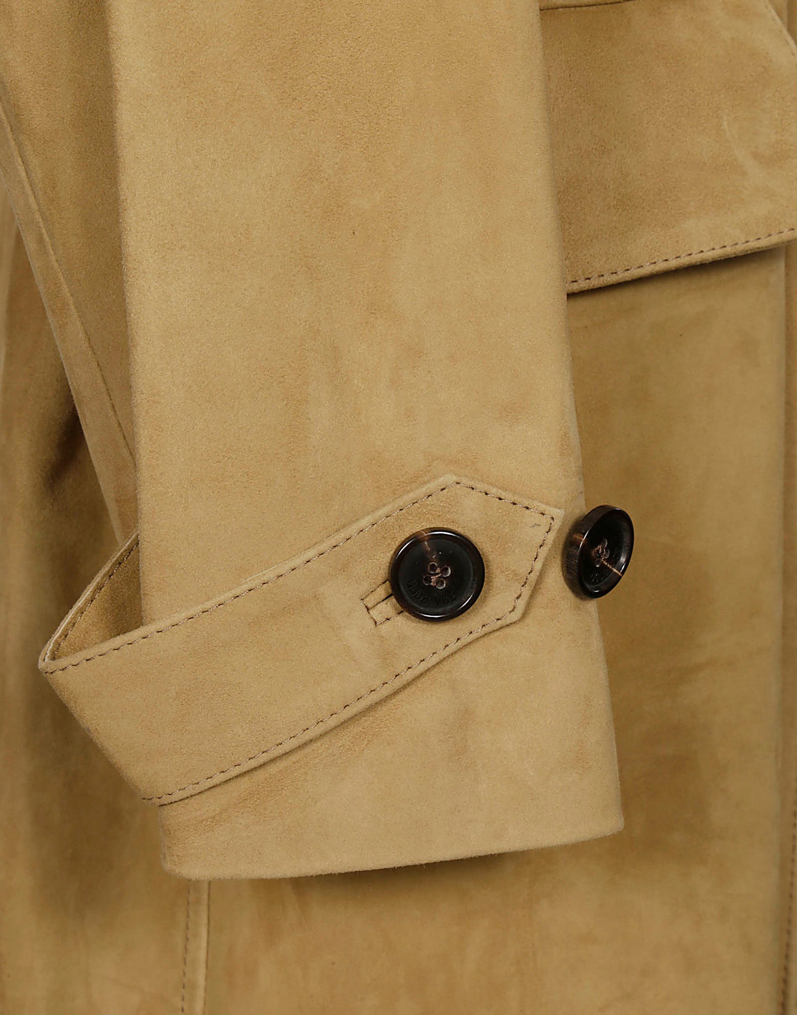 GOLDEN GOOSE Trench in Camoscio Olive