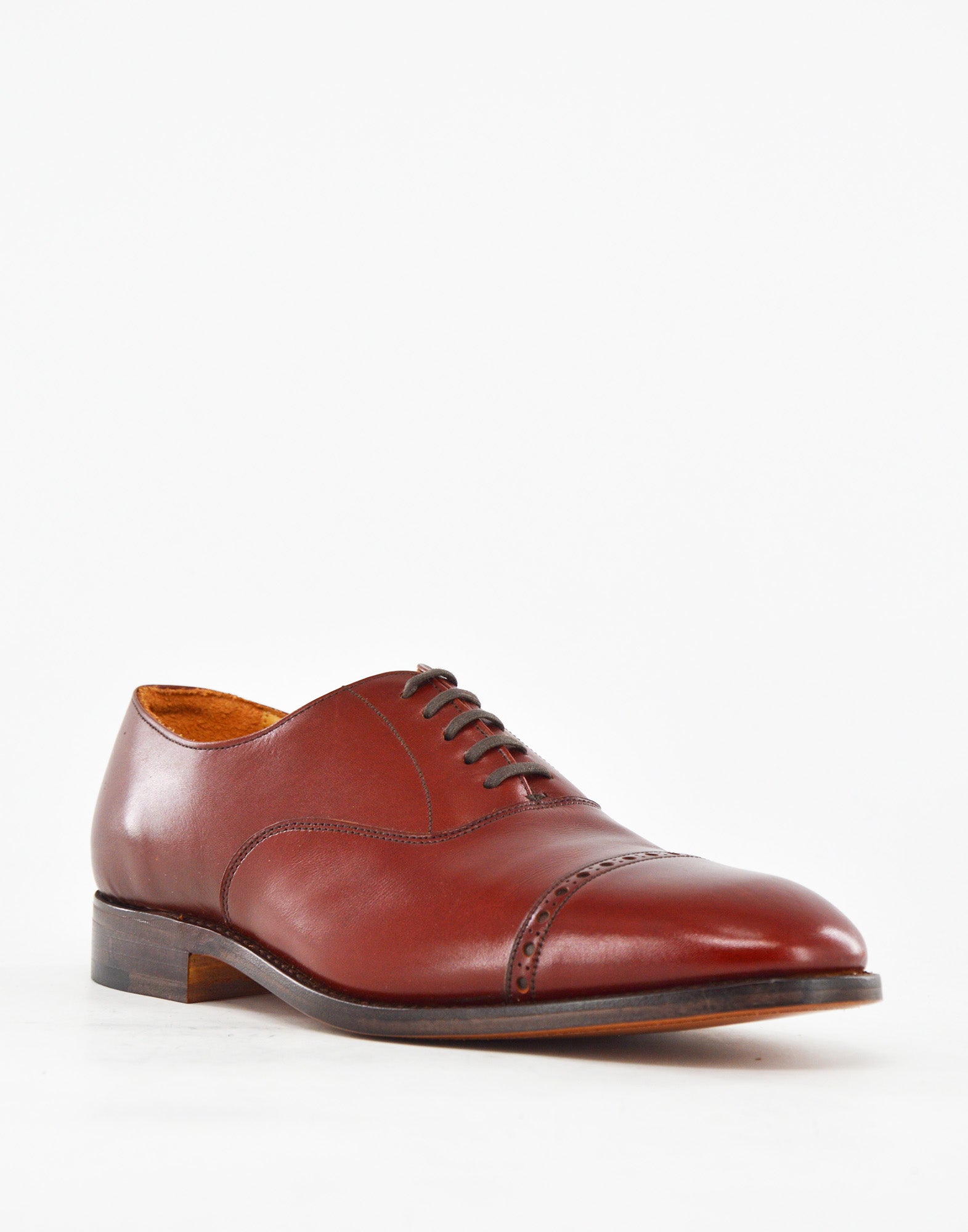 TRICKER'S Oxford Brogue in Pelle Fondo Cuoio Brown/Red