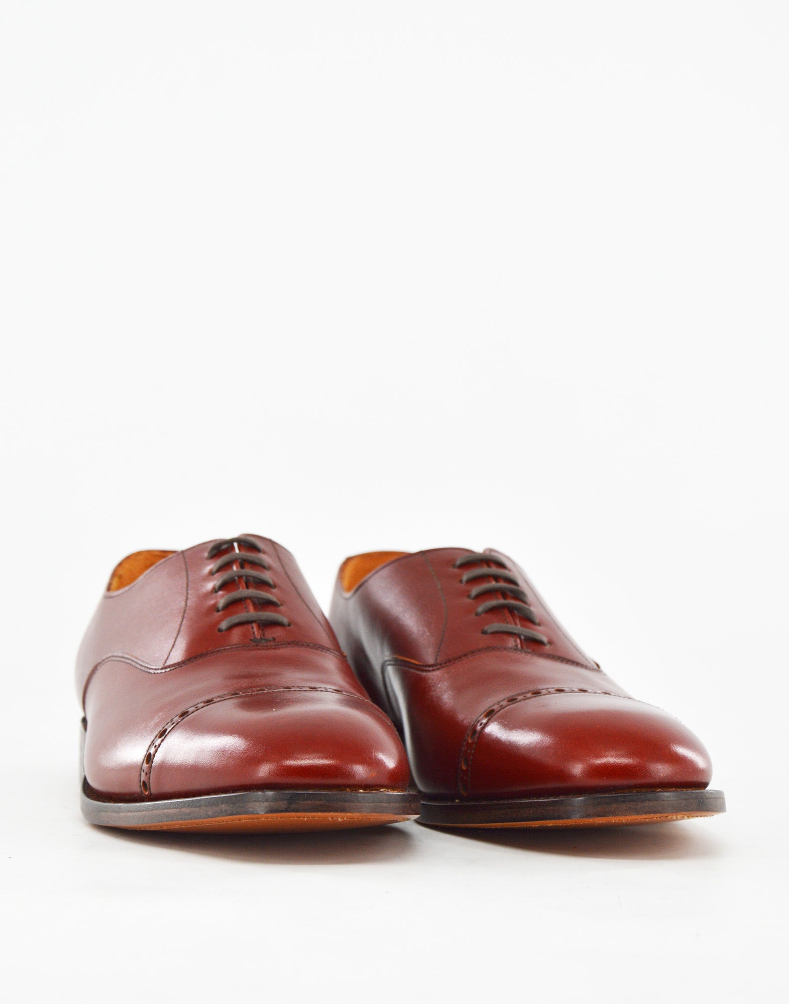 TRICKER'S Oxford Brogue in Pelle Fondo Cuoio Brown/Red