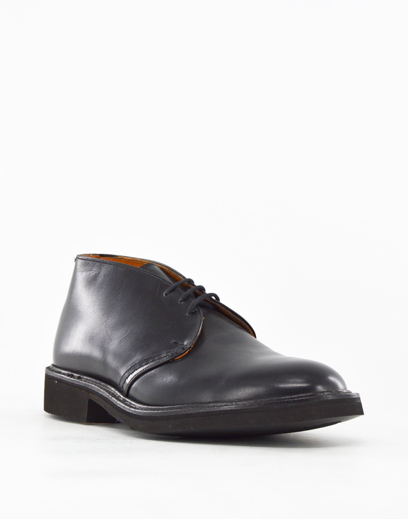 TRICKER'S Polacchino Winston in Pelle Fondo Vibram Black