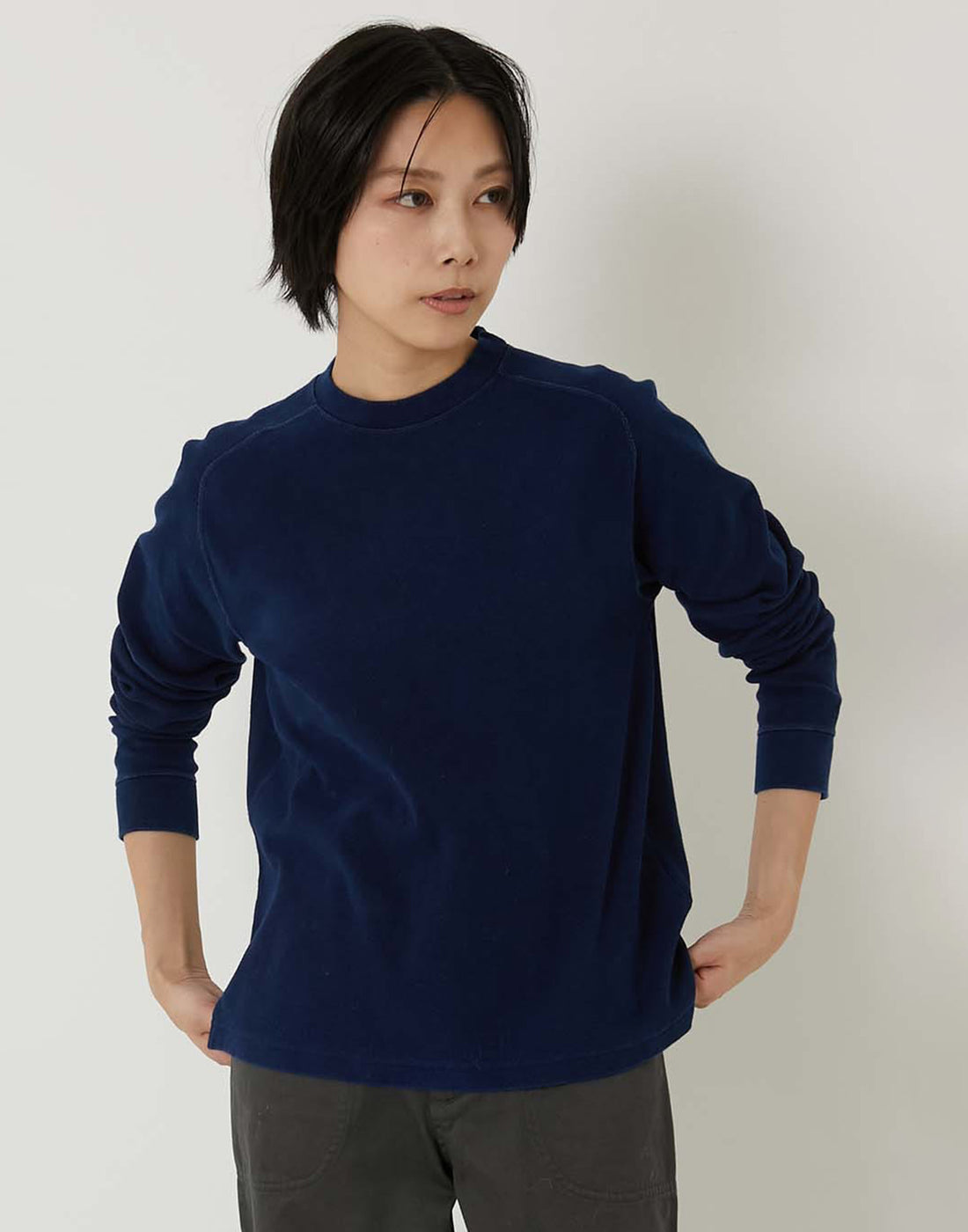 BLUE BLUE JAPAN T-shirt a maniche lunghe Unisex Indaco