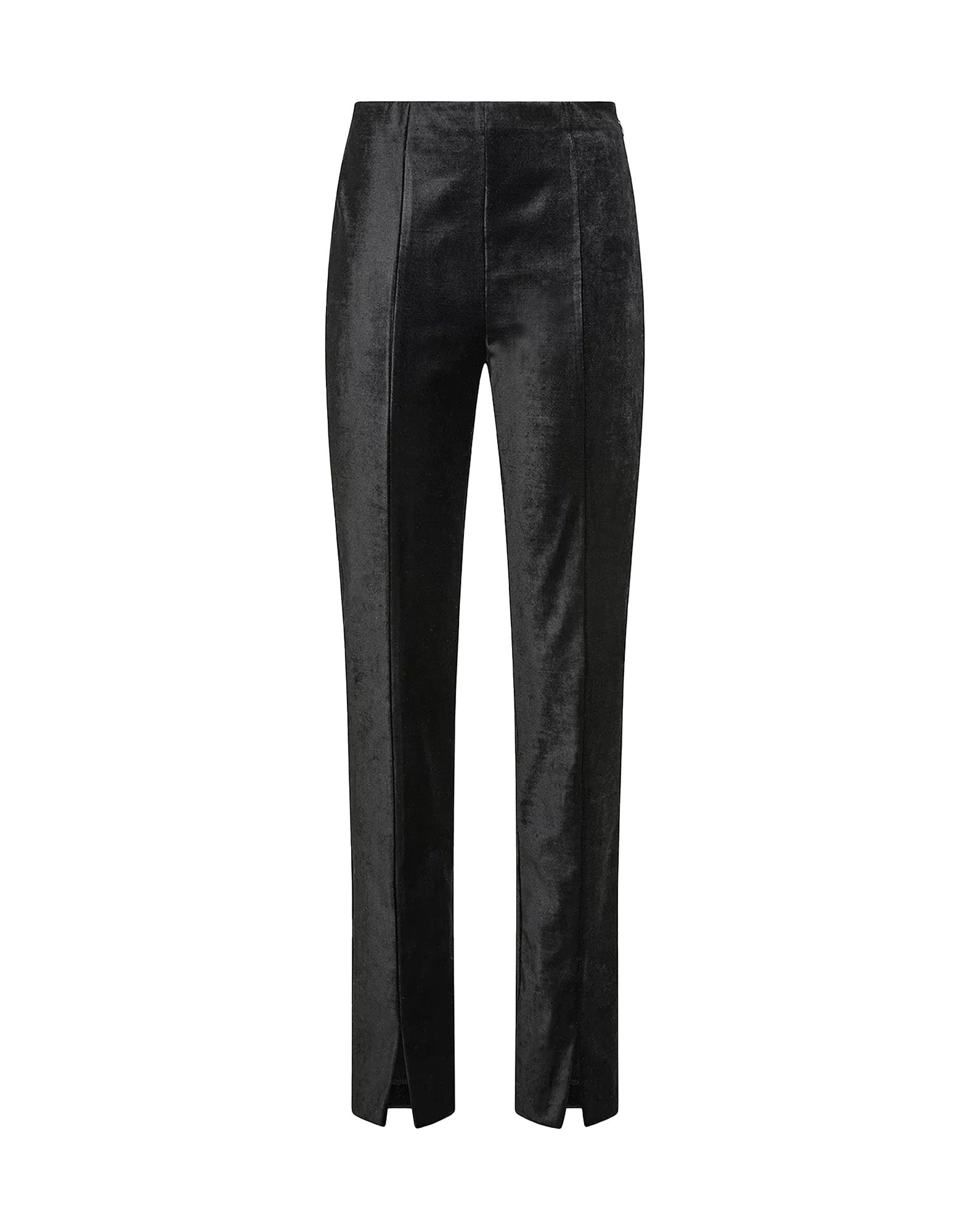 FORTE FORTE Pantalone a vita alta in velluto di cotone e viscosa
