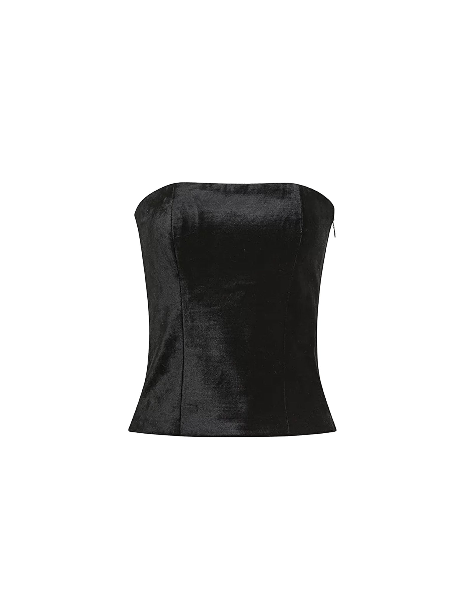 FORTE FORTE Bustier in velluto di cotone e viscosa