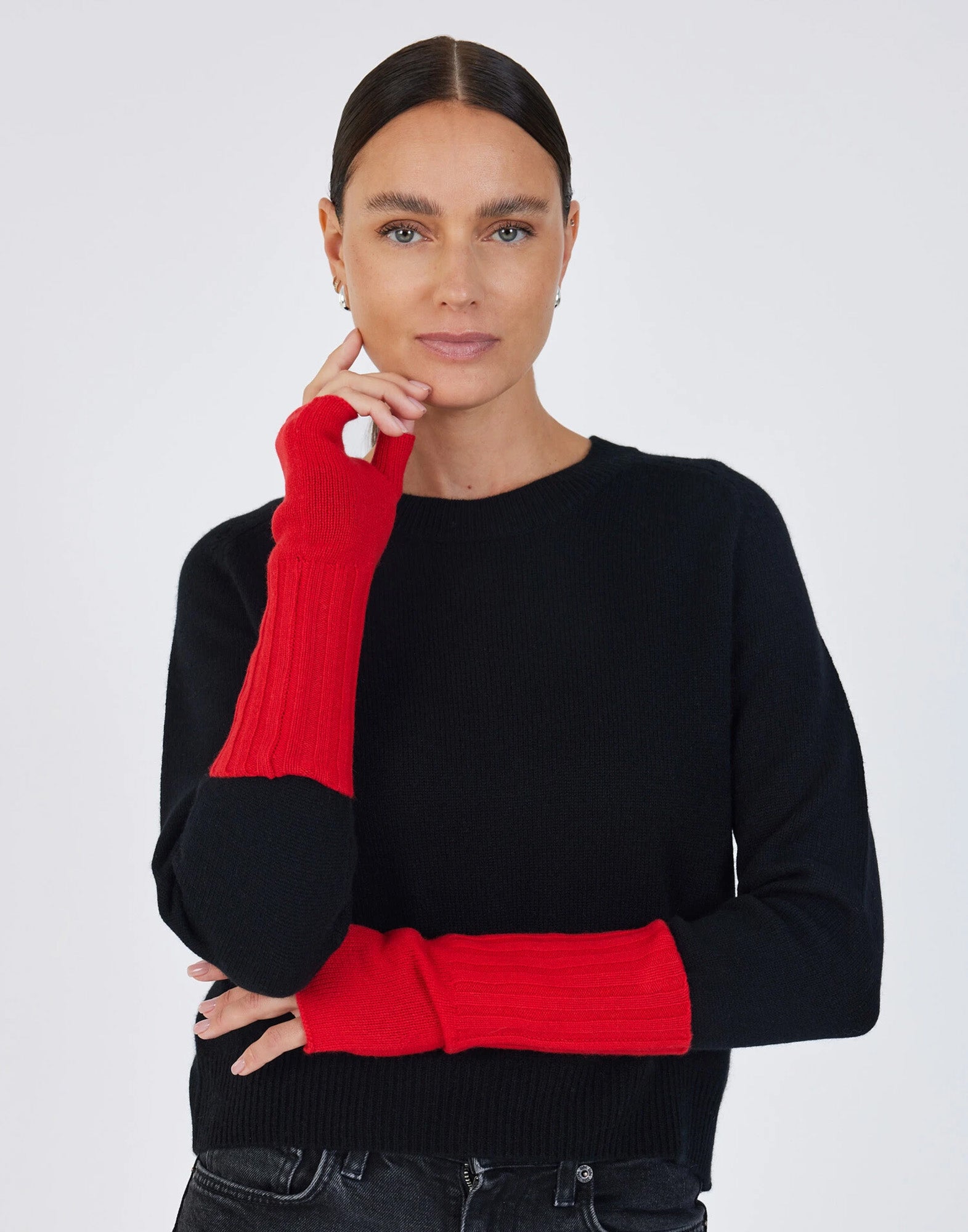 NOTSHY Guanti Senza Dita Alexine in Cashmere Carmin