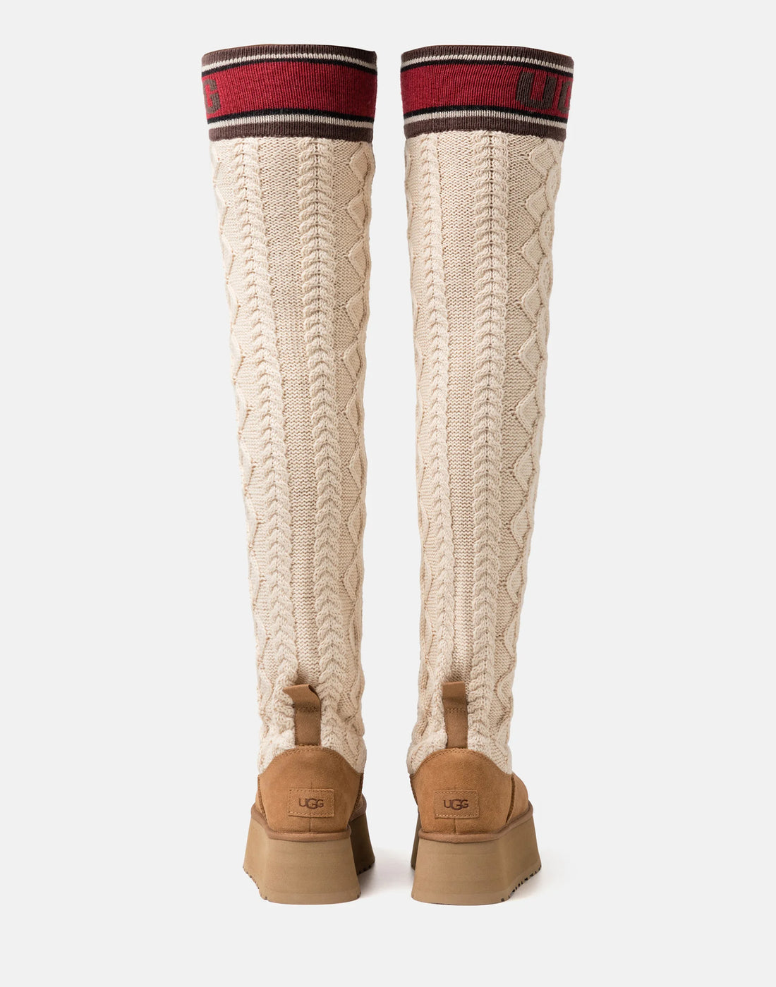 UGG Stivali Classic Sweater Letter Tall Chestnut