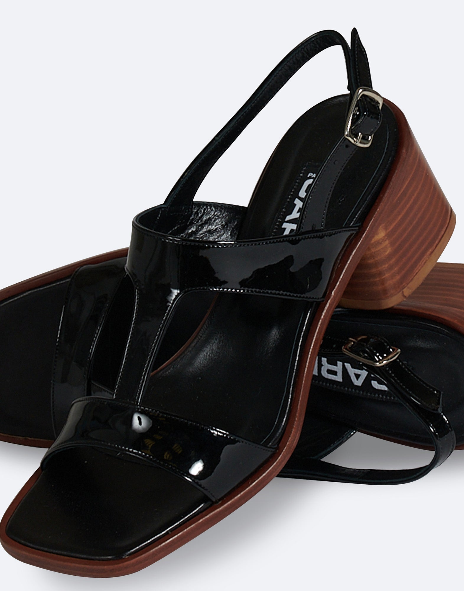 CAREL Sandali Babylone in Vernice Nera