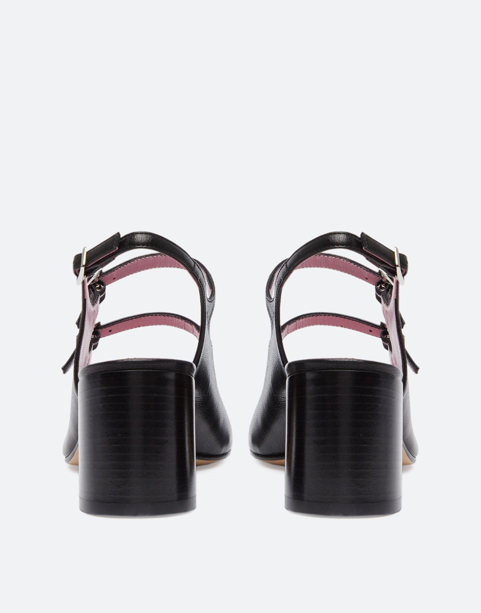 CAREL Slingback Mary Jane Banana in Pelle Nera