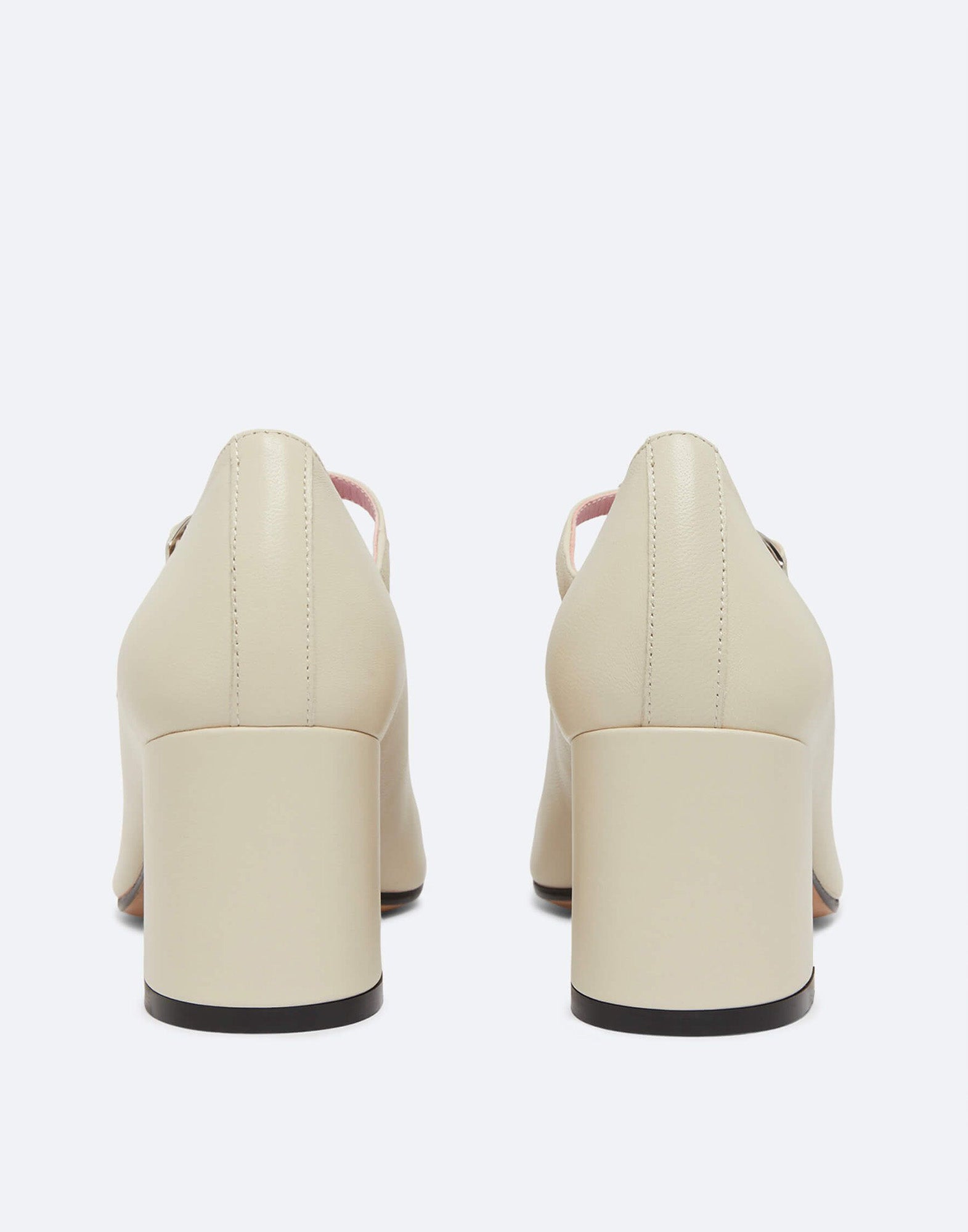 CAREL Décolleté Mary Jane Cherry in Pelle Beige e Vernice Bianca