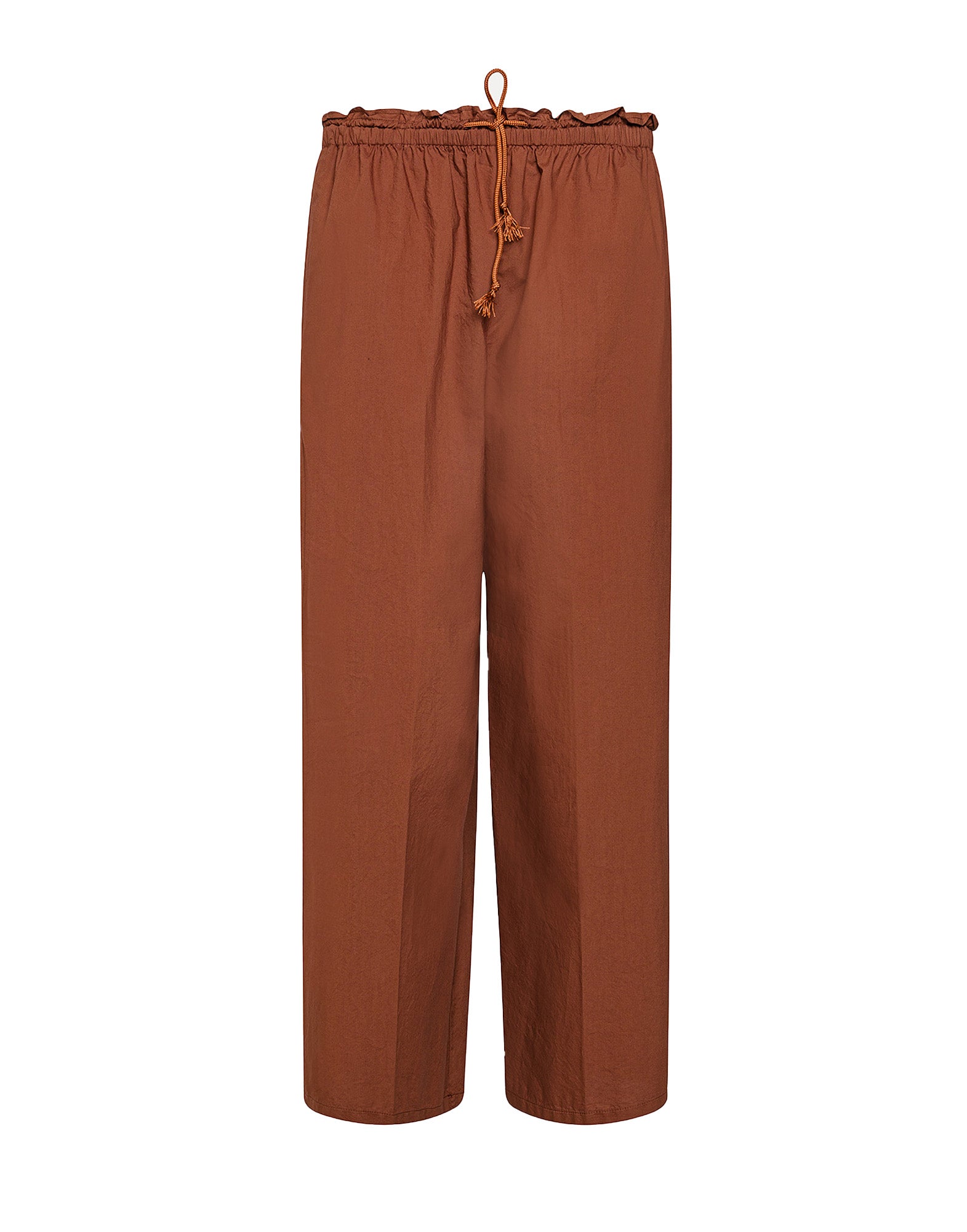 FORTE FORTE Pantalone con Elastico in Popeline di Cotone
