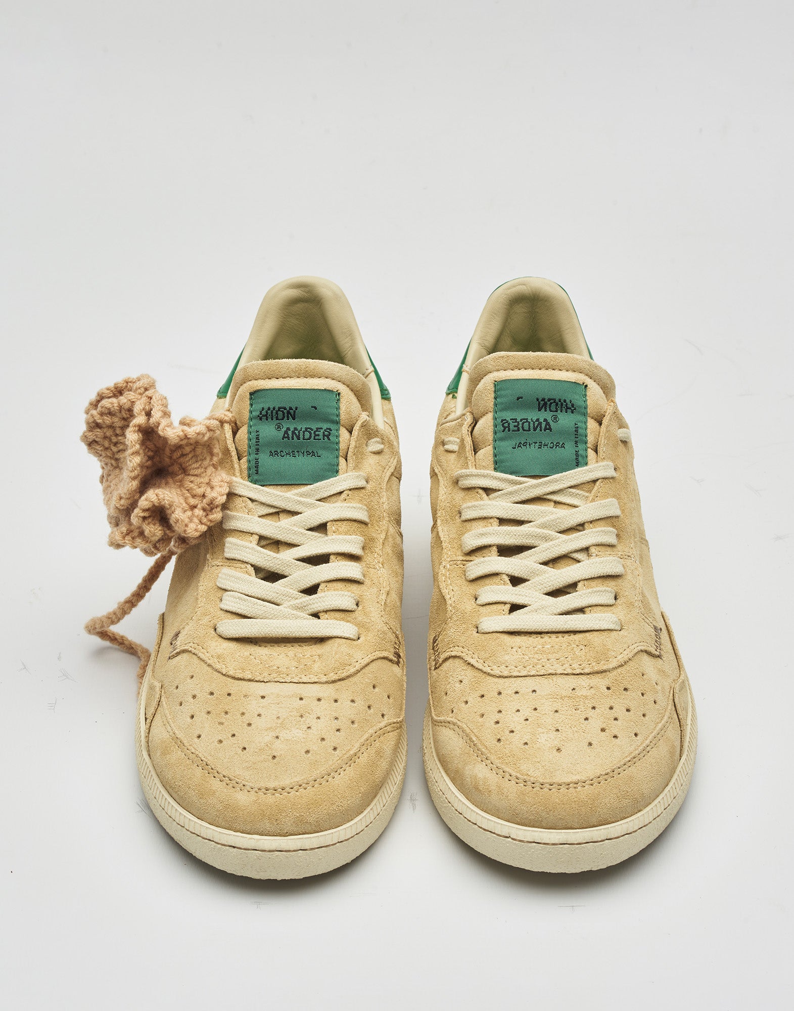 HIDNANDER Sneakers Mega T Sand Dollar/Green con Spilla Crochet