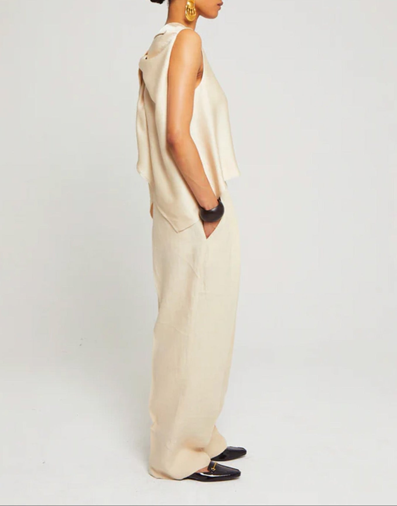 LAURENCE BRAS Pantalone in Lino Mouss