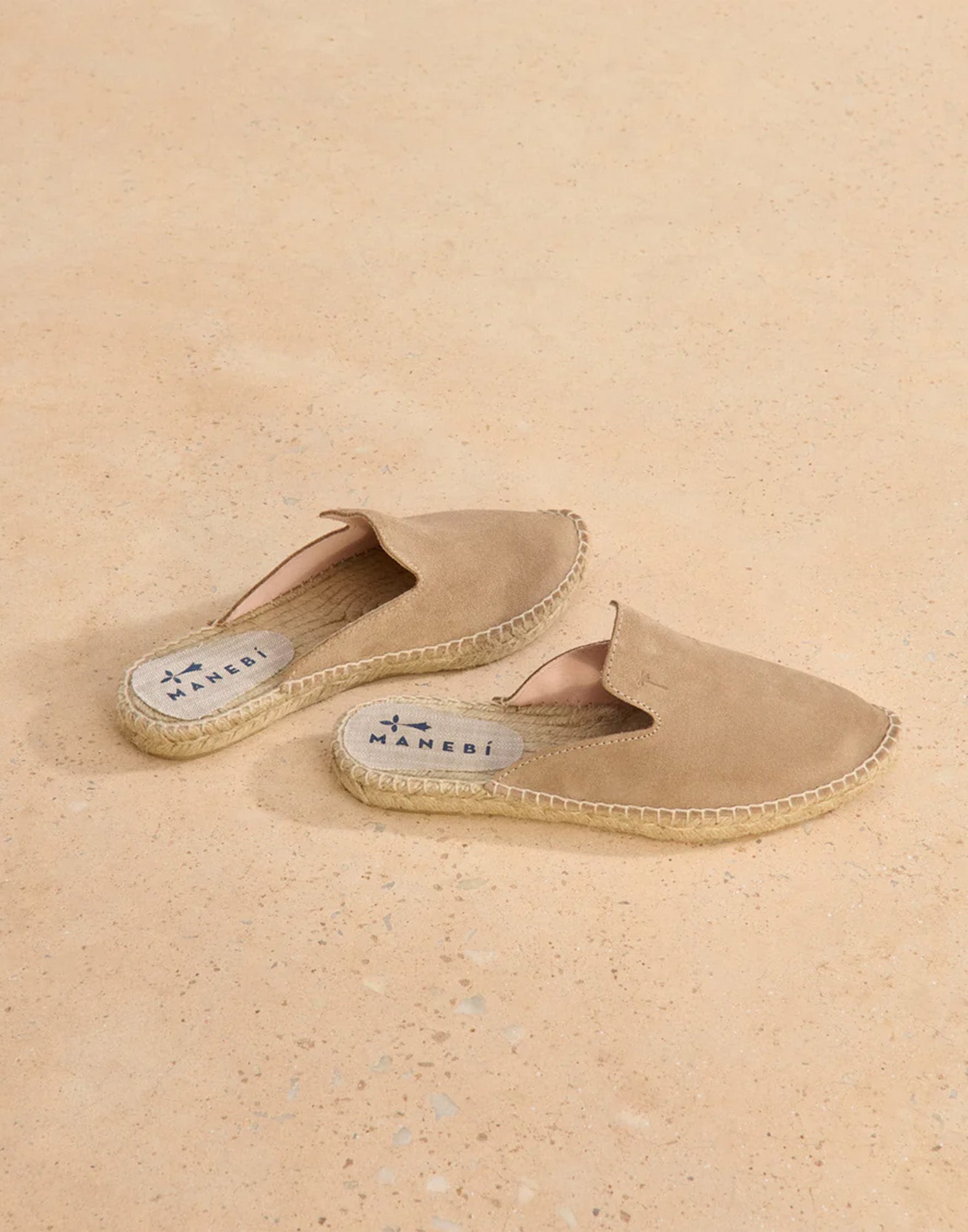 MANEBI Espadrilles Hamptons in Morbida Pelle Scamosciata
