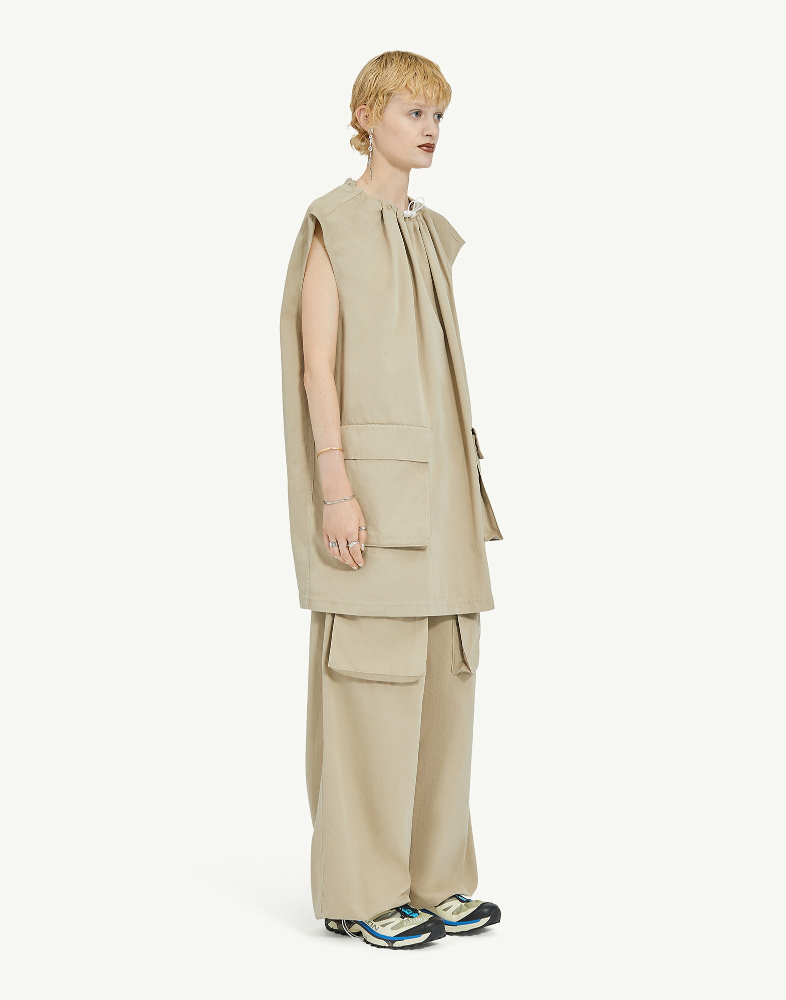 MM6 MAISON MARGIELA Mini Abito in Gabardine di Cotone