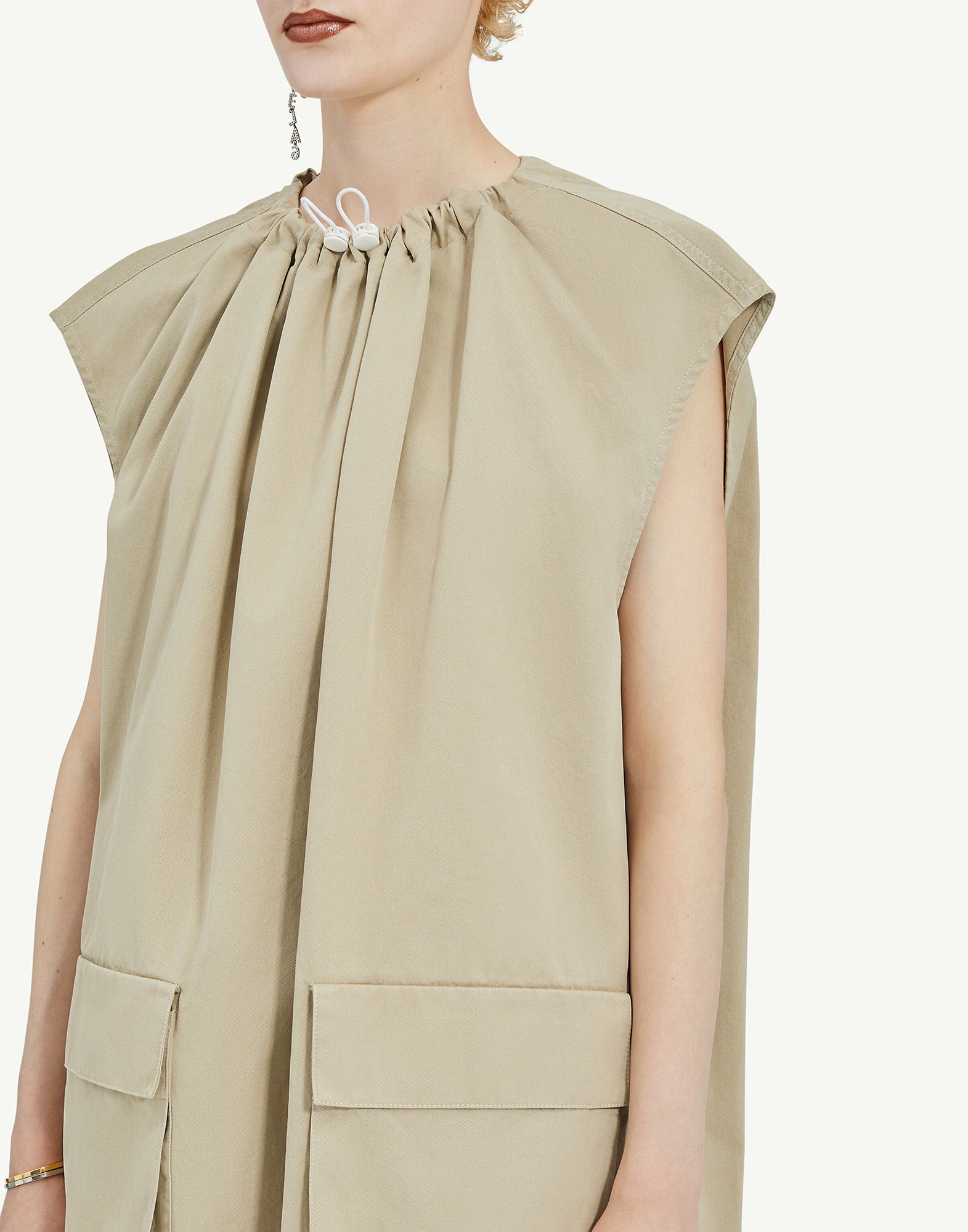 MM6 MAISON MARGIELA Mini Abito in Gabardine di Cotone