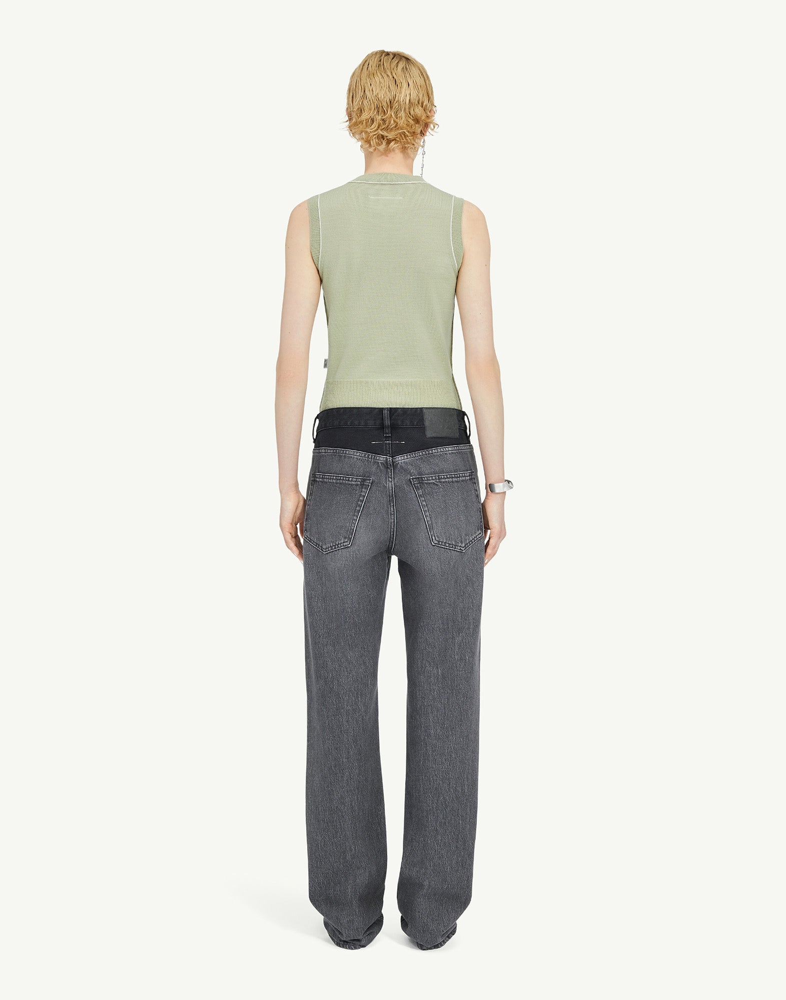 MM6 MAISON MARGIELA Pantaloni 5 Tasche in Denim Bicolore