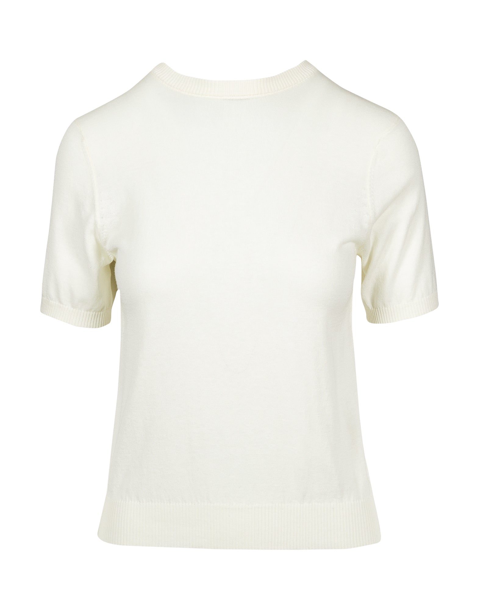 Cotton-silk Short Sleeve Sweater