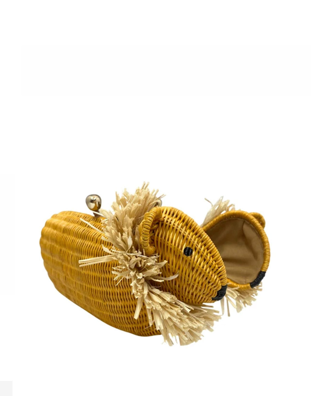 SERPUI Lion Clutch in Wicker Light Honey