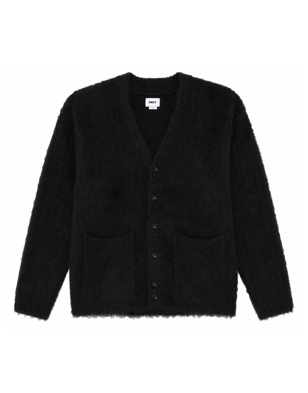 OBEY cardigan Patron nero 151010025BLK - vista frontale
