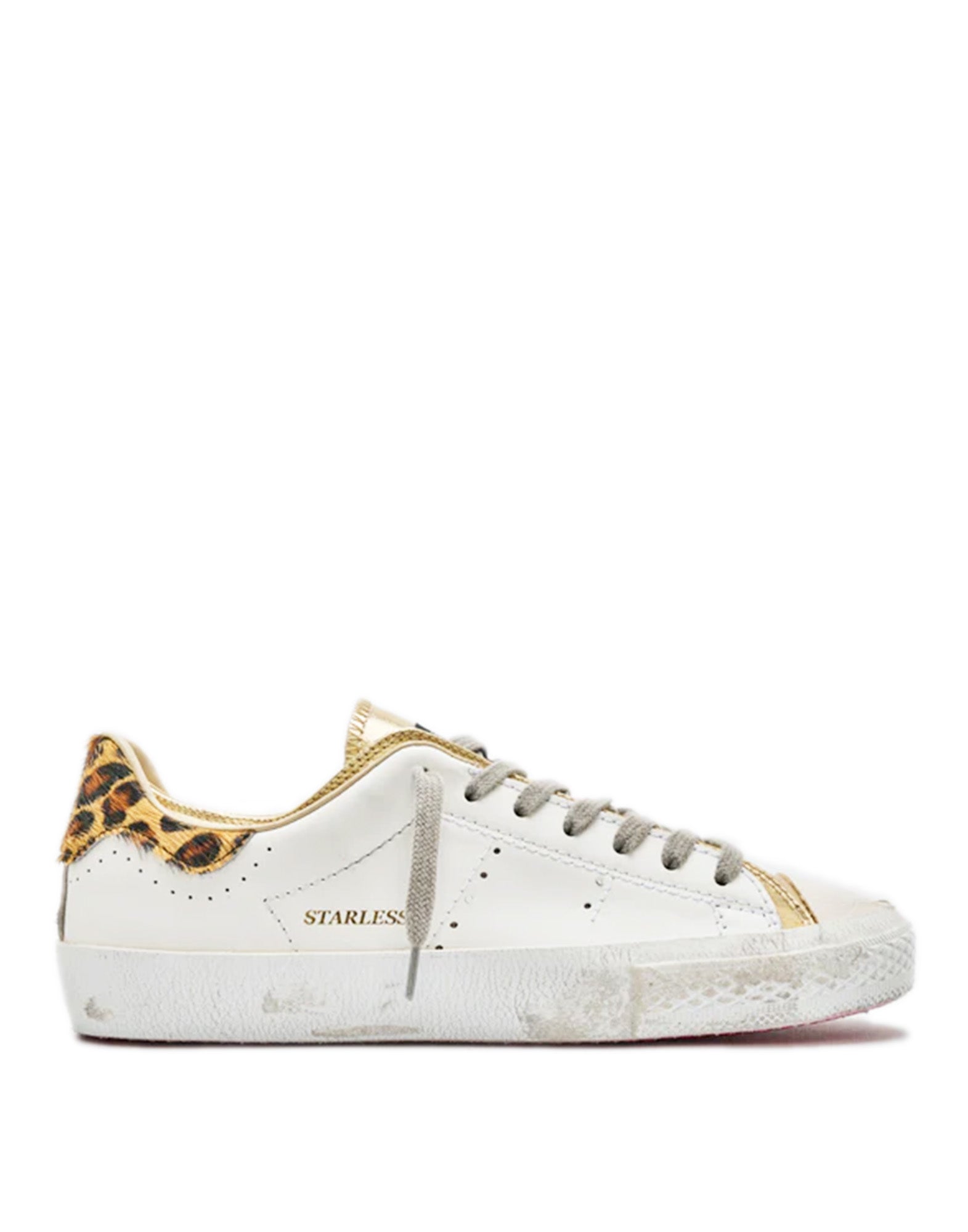 HIDNANDER Sneakers Starless Gold Lamè/Leopard