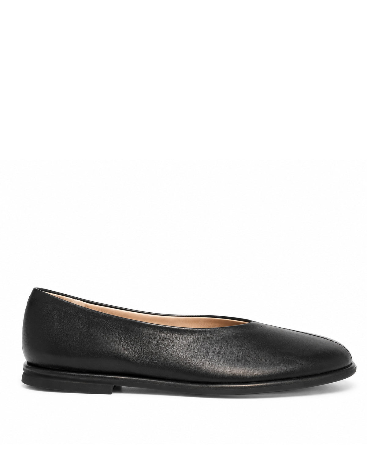 DOUUOD Ballerina Fondo Cuoio in Pelle Nera