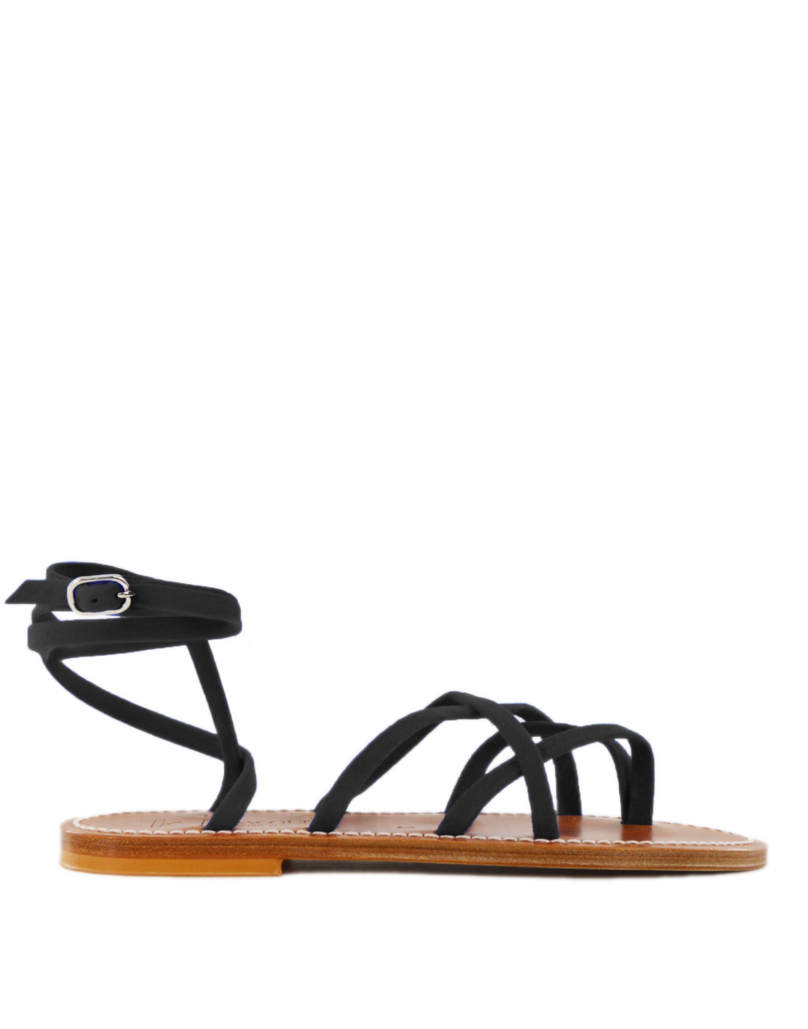 K.JACQUES Sandali Zenobie in Camoscio Noir