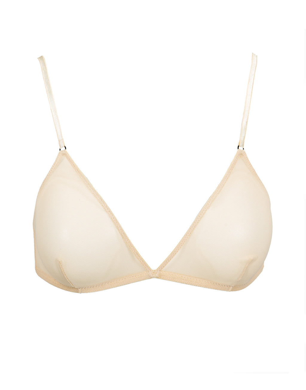 DOUUOD Reggiseno a Triangolo in Tulle Elasticizzato Nude