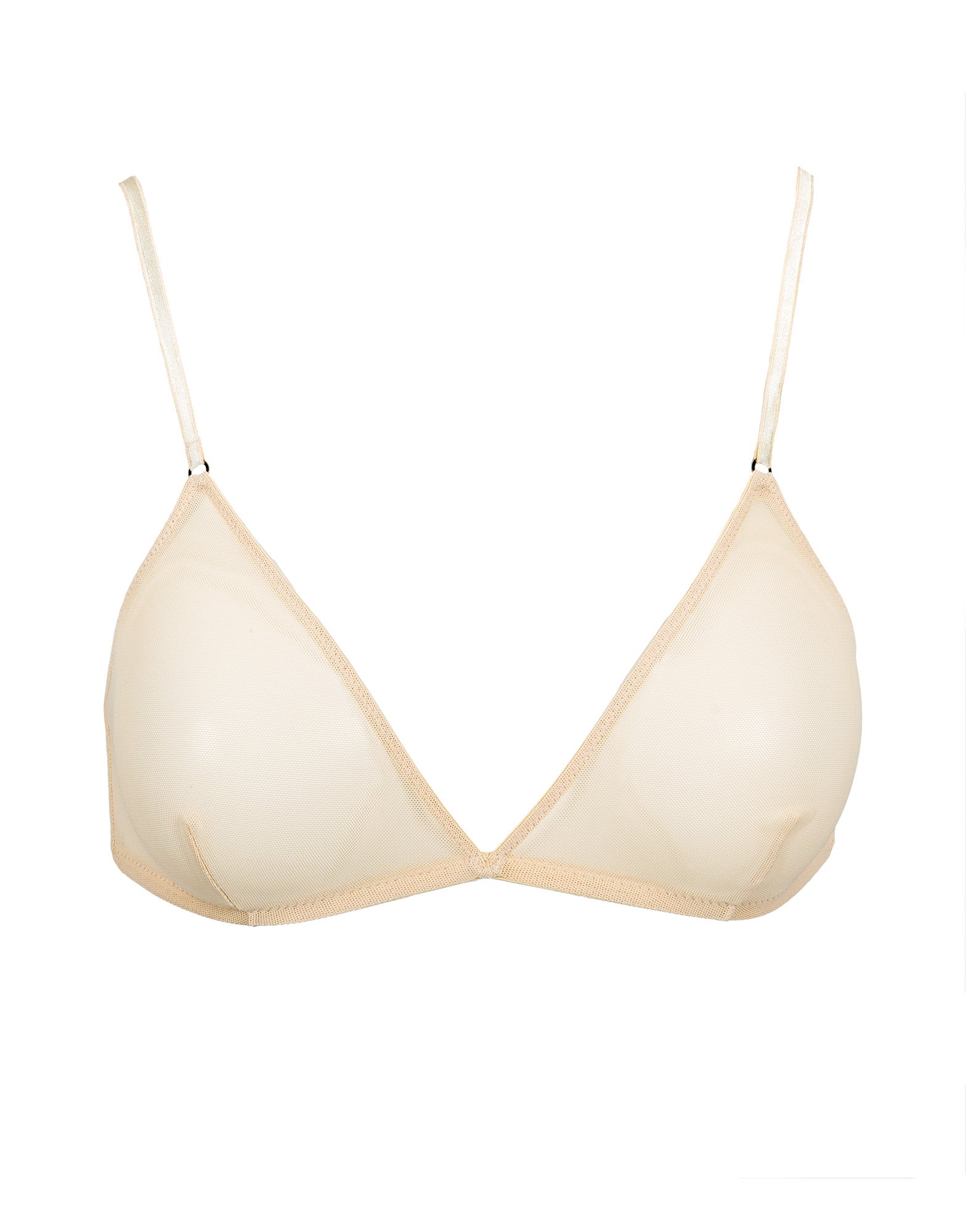 DOUUOD Reggiseno a Triangolo in Tulle Elasticizzato Nude