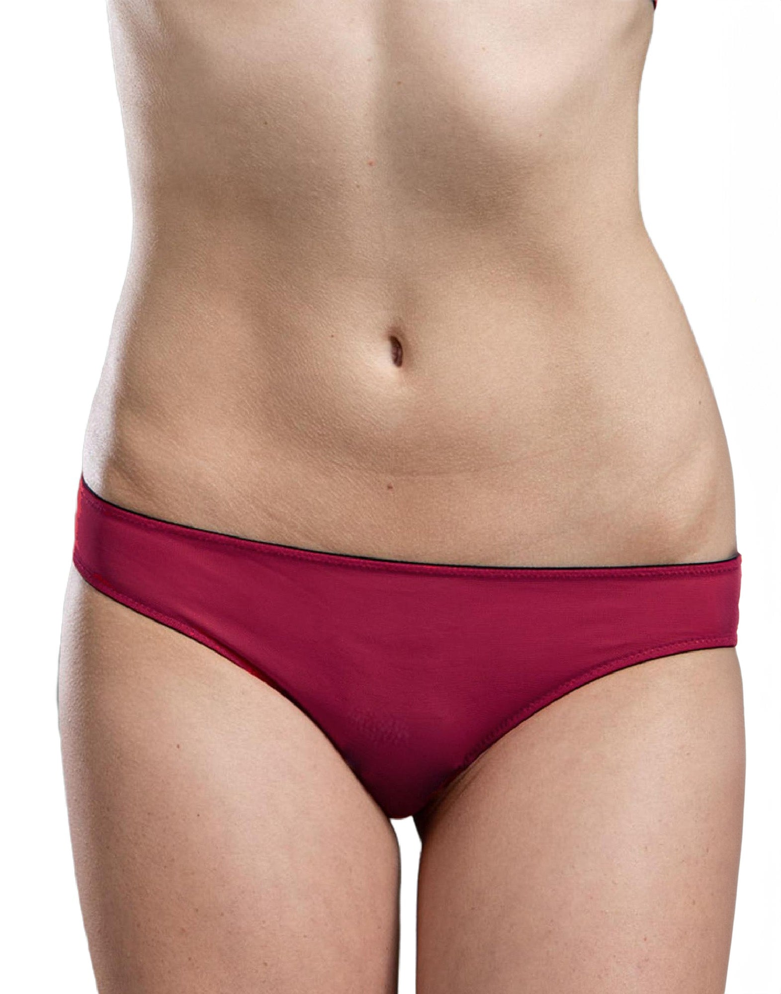 DOUUOD Slip a Brasiliana in Tulle Elasticizzato