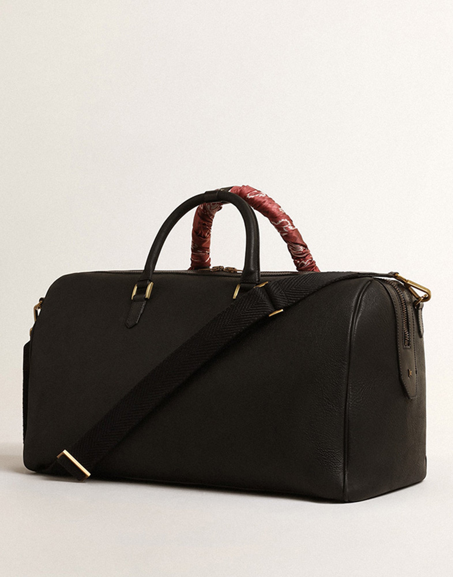 GOLDEN GOOSE Borsa da viaggio in pelle di vitello liscia