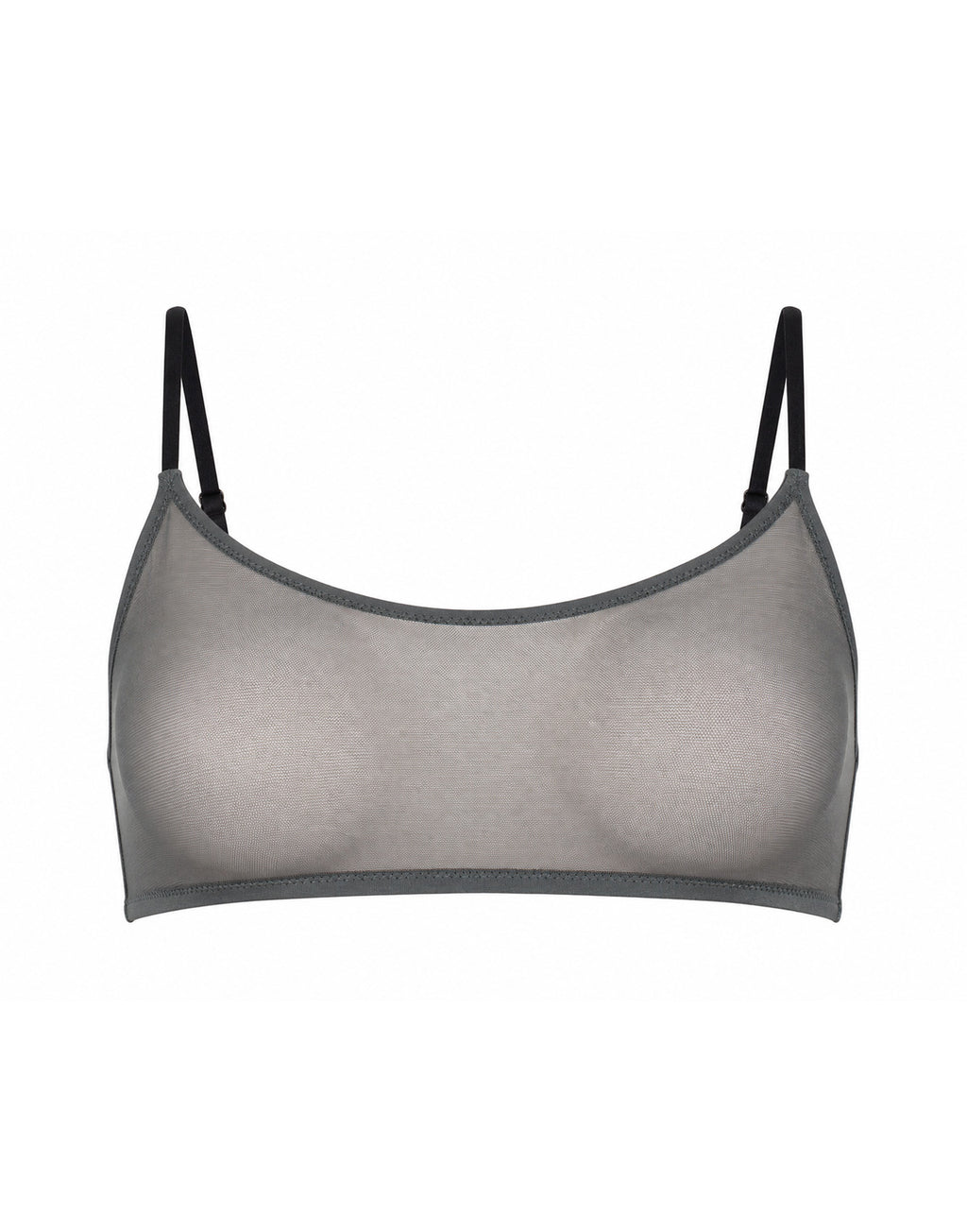 DOUUOD Reggiseno a Fascia in Tulle Grigio