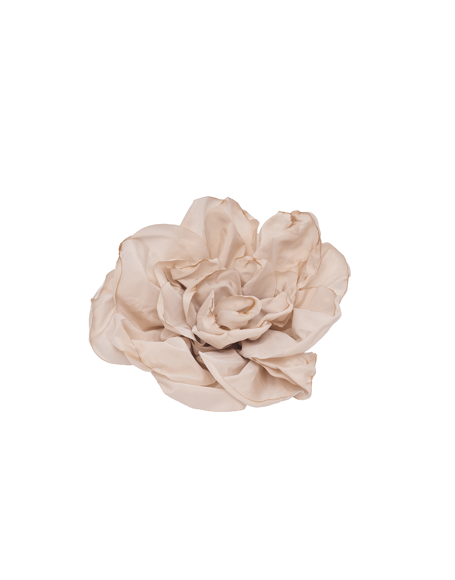 DOUUOD Spilla Fiore in Taffetà Beige