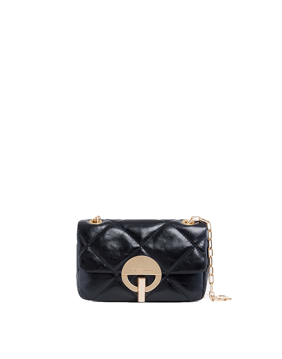VANESSA BRUNO Borsa Nano Moon in pelle increspata Nera