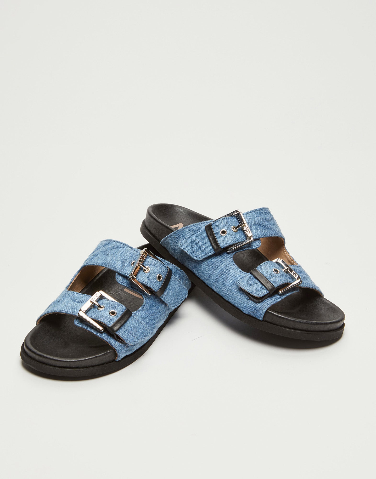 N°21 Sandali a Doppia Fascia in Denim