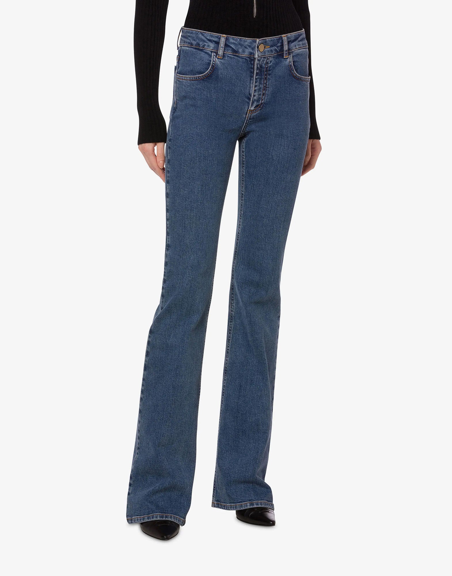 PHILOSOPHY Pantalone flare in denim comfort