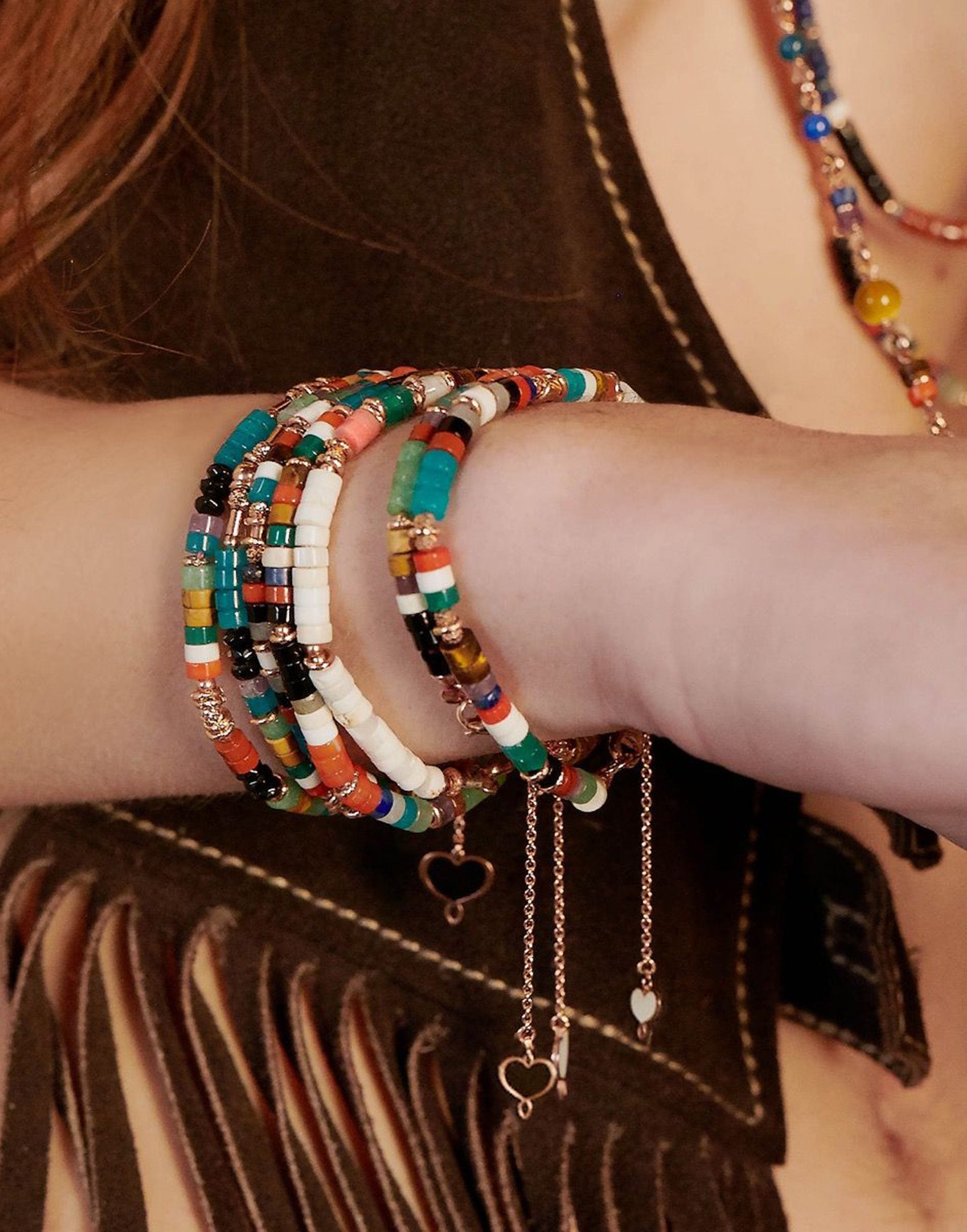 MAMAN ET SOPHIE Bracciale Pietre Chiare Multicolor America