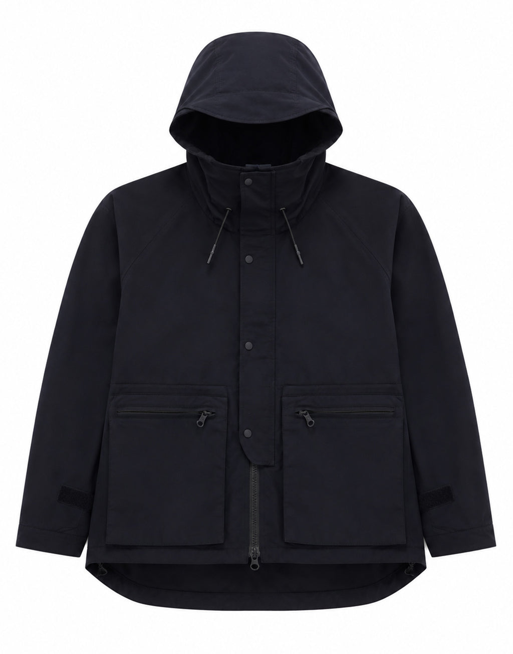 BLUE BLUE JAPAN Giacca con cappuccio in raso di nylon indaco unisex