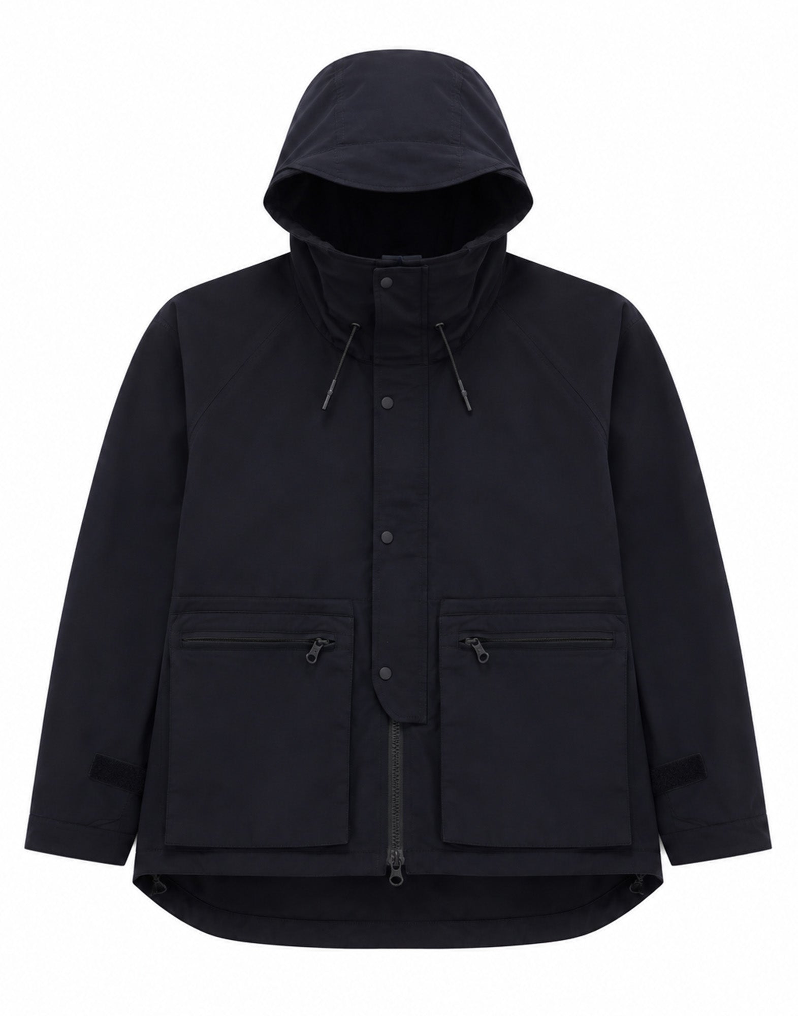 BLUE BLUE JAPAN Giacca con cappuccio in raso di nylon indaco unisex